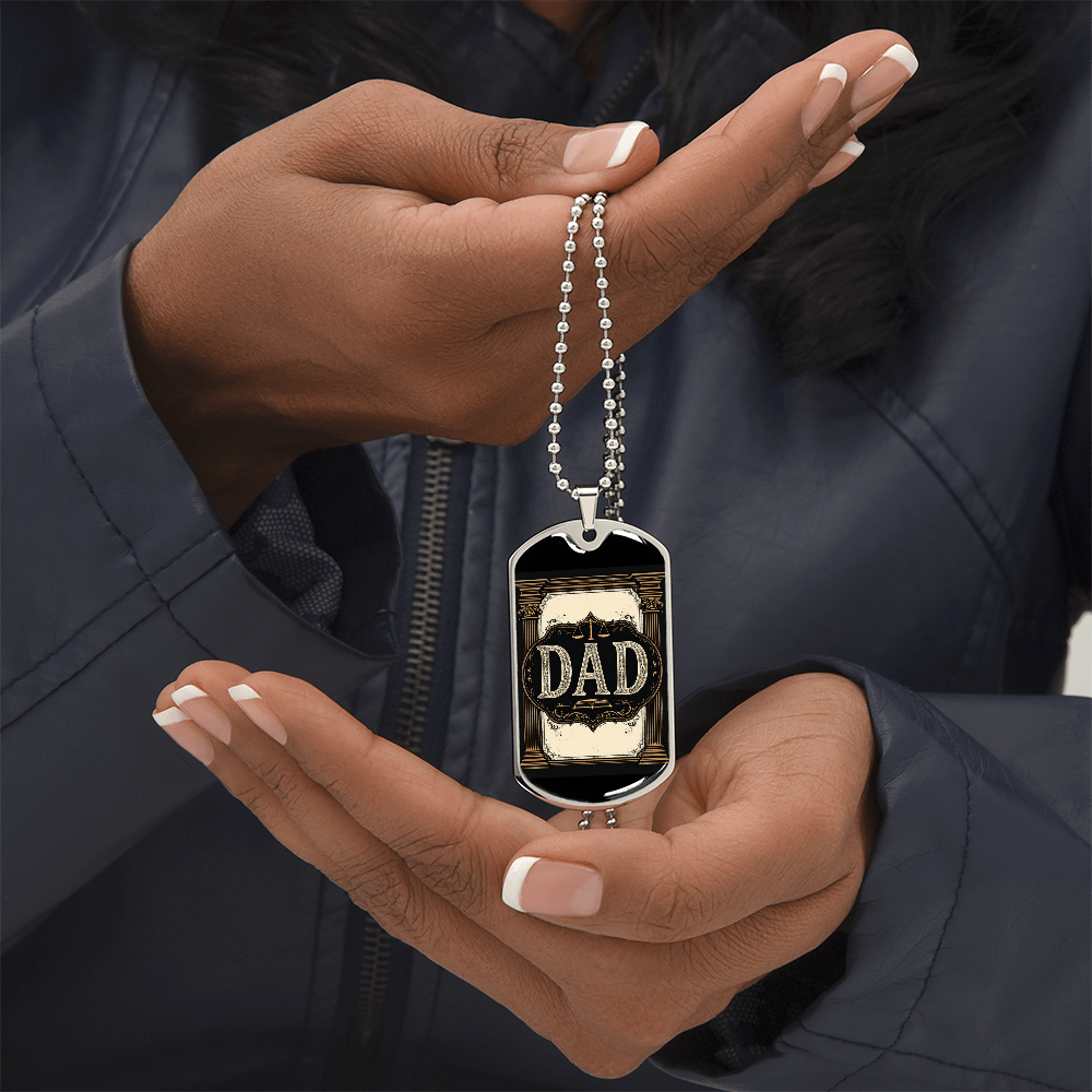 Father's Day Gift Custom Name Necklace| retirement personalized tag custom fine jewelry