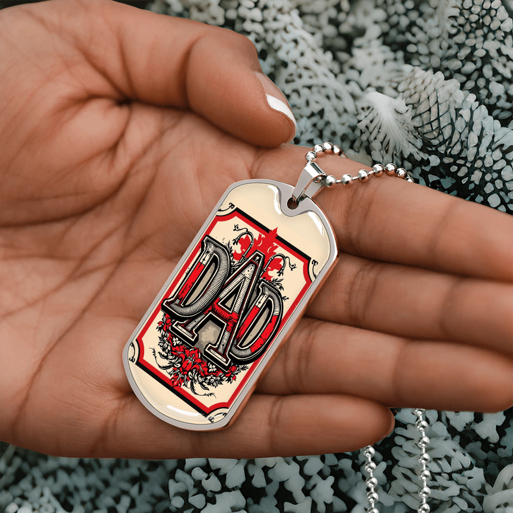 Father tag retirement gift personalized custom necklace fine jewelry