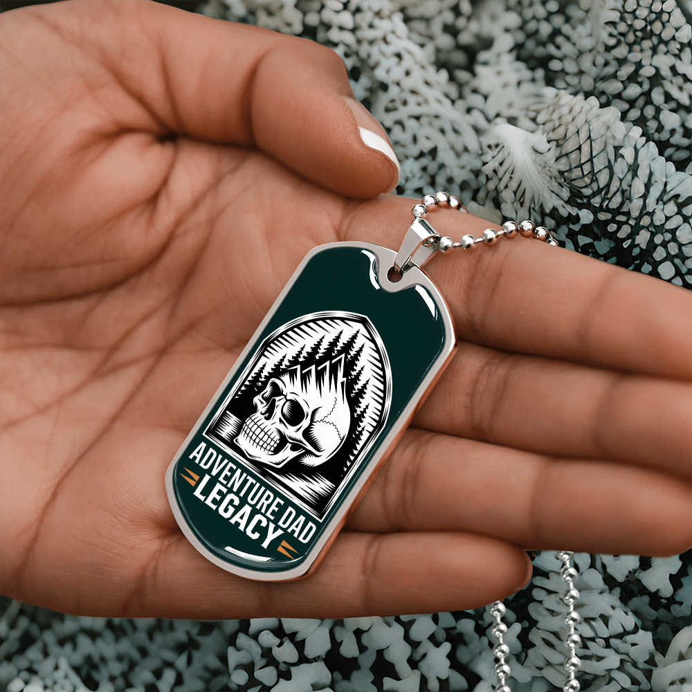 Father gift retirement personalized custom necklace tag