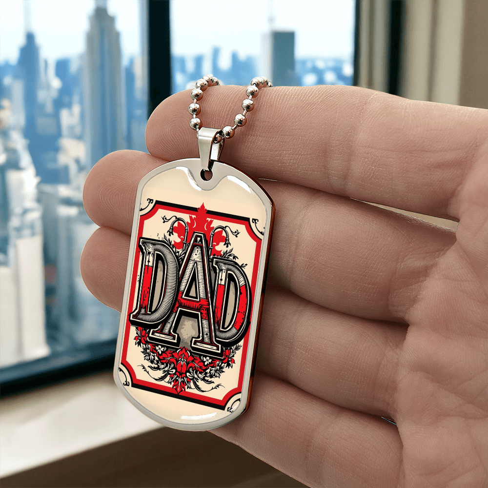 Father tag retirement gift personalized custom necklace fine jewelry
