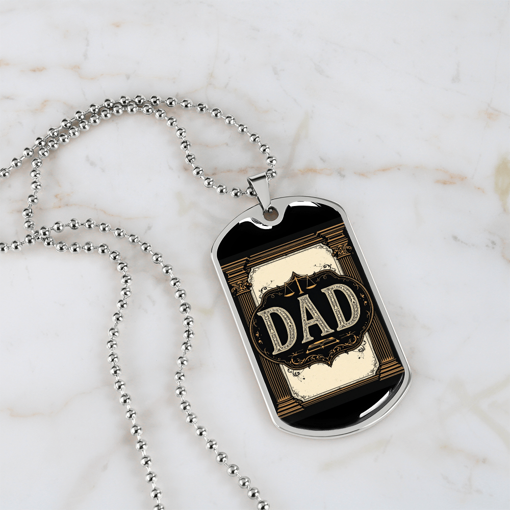 Father's Day Gift Custom Name Necklace| retirement personalized tag custom fine jewelry