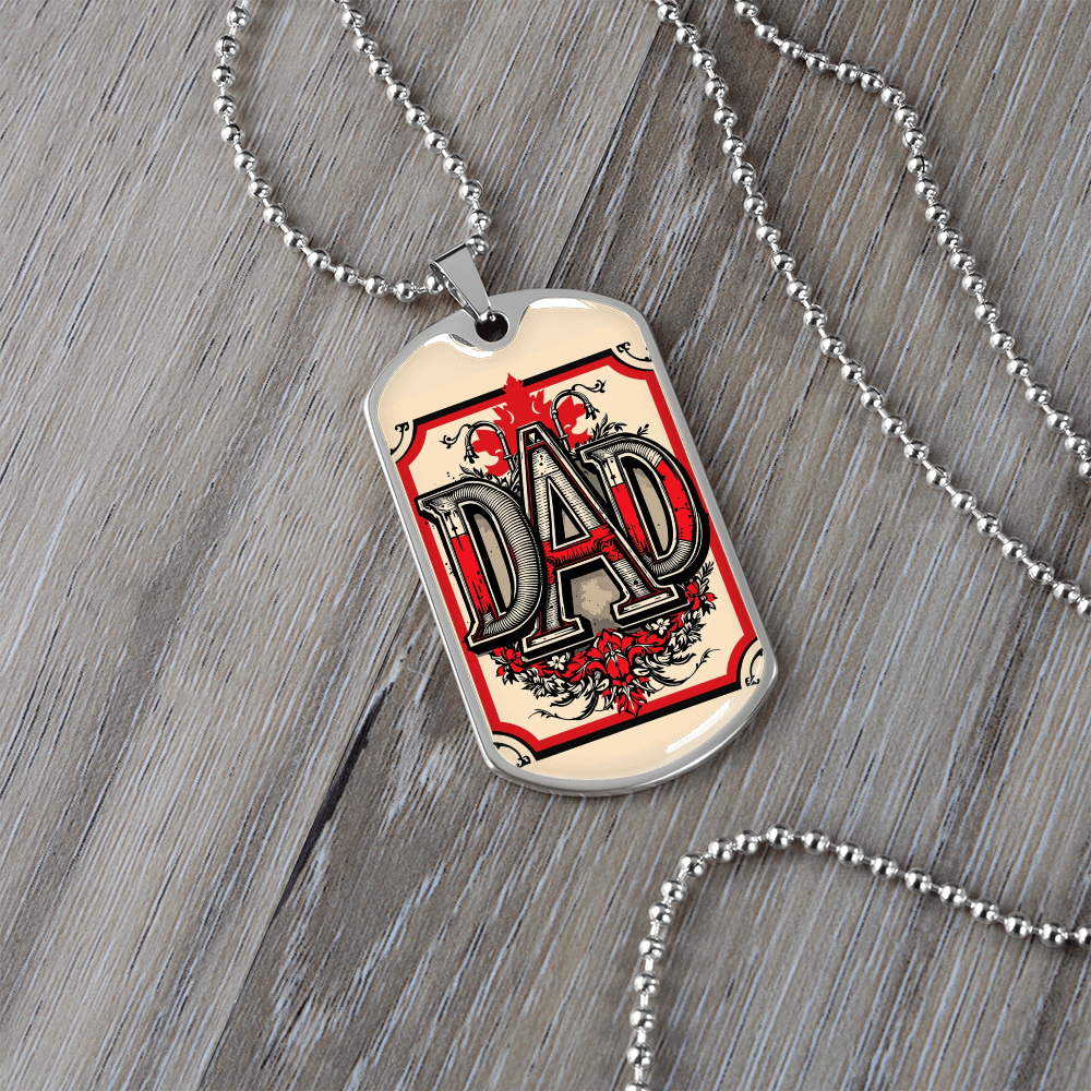 Father tag retirement gift personalized custom necklace fine jewelry