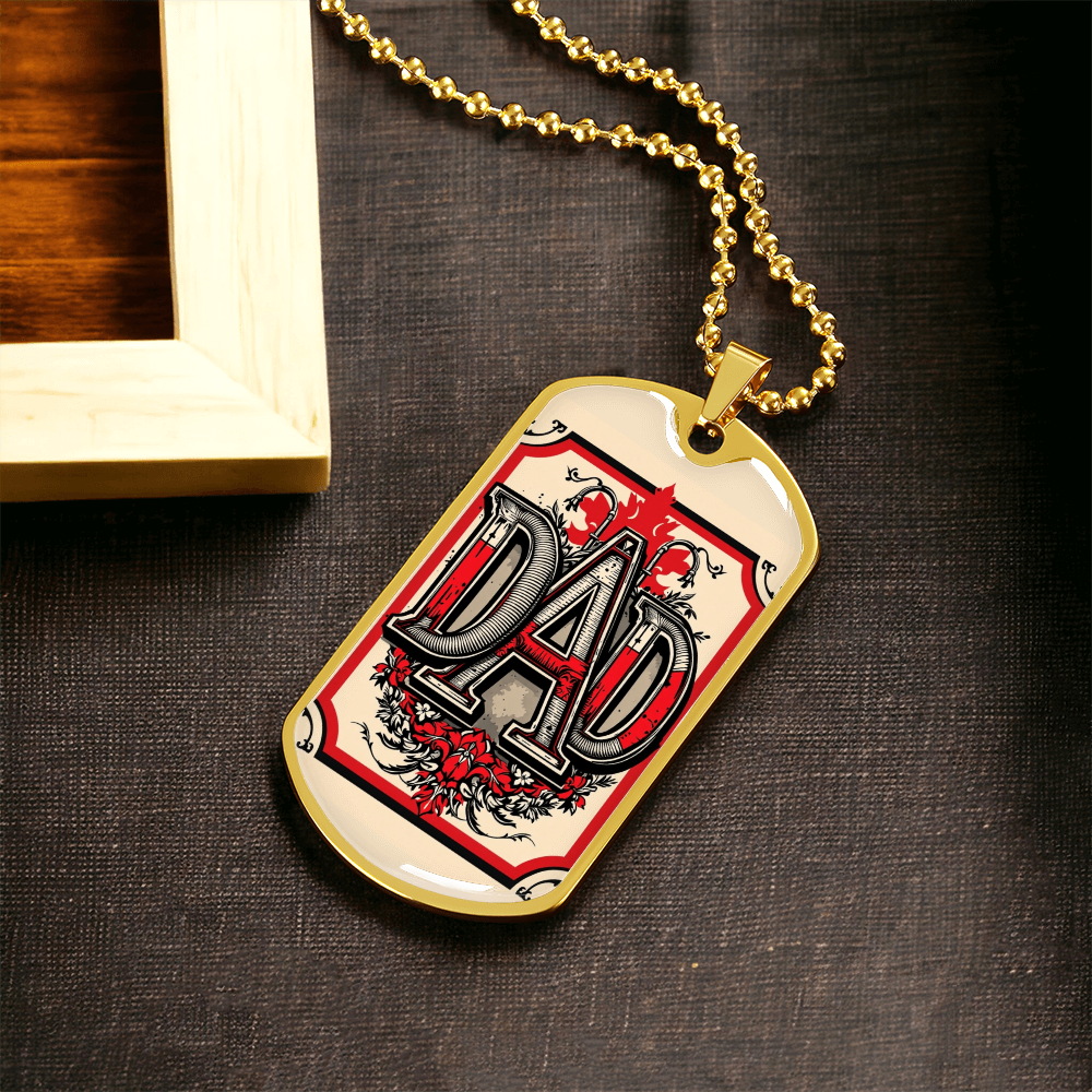 Father tag retirement gift personalized custom necklace fine jewelry
