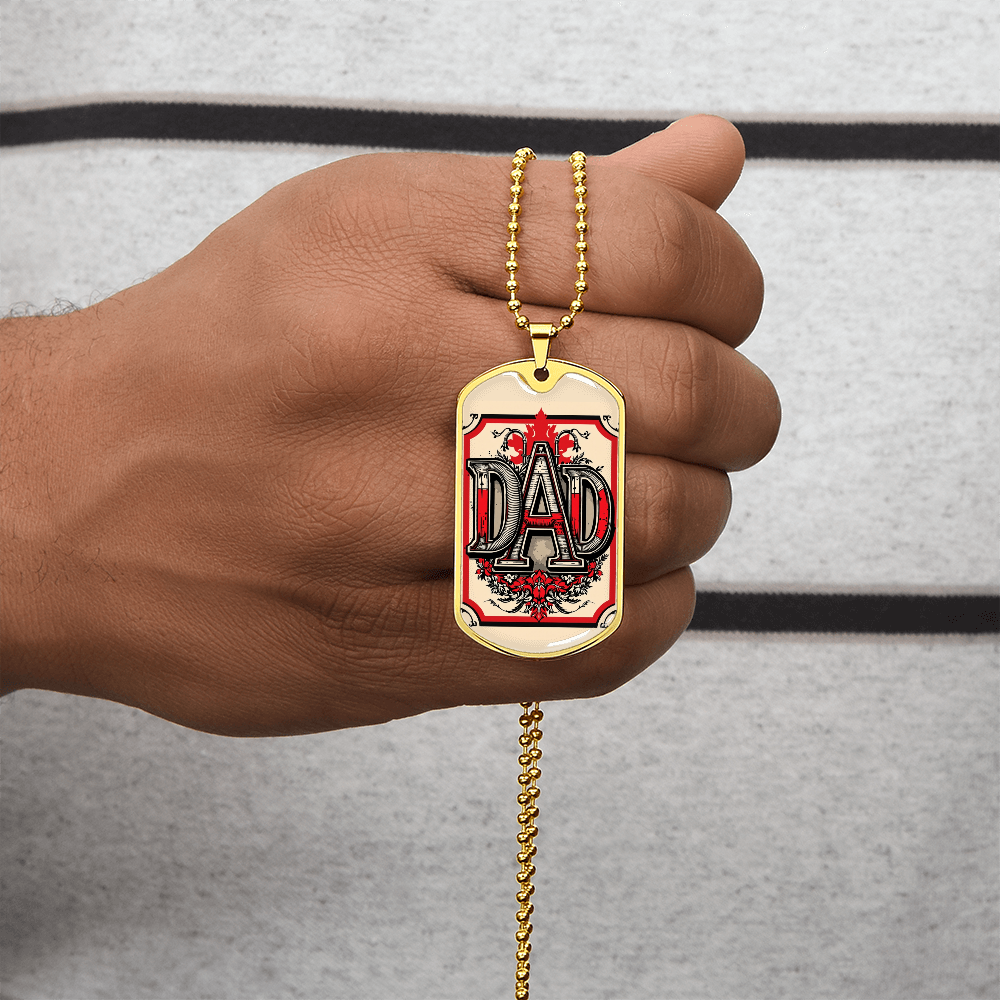 Father tag retirement gift personalized custom necklace fine jewelry