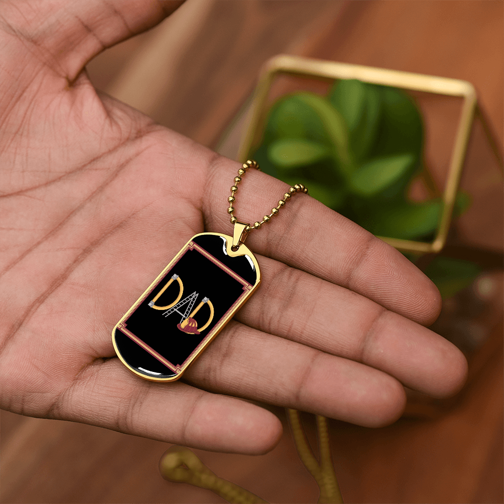 Father gift retirement personalized custom necklace tag fine jewelry
