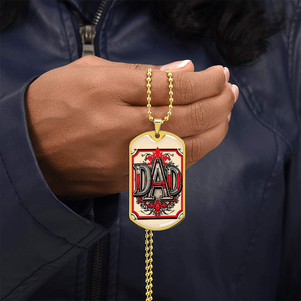 Father tag retirement gift personalized custom necklace fine jewelry