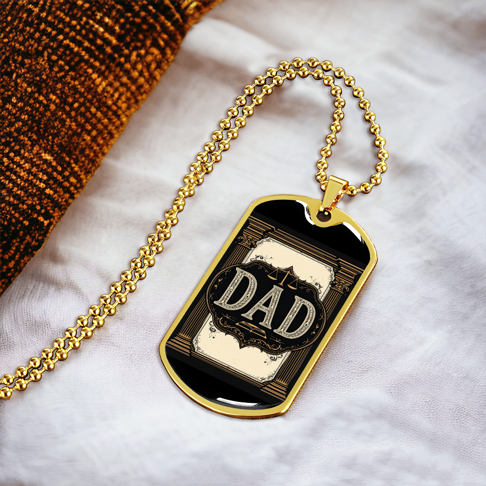 Father's Day Gift Custom Name Necklace| retirement personalized tag custom fine jewelry