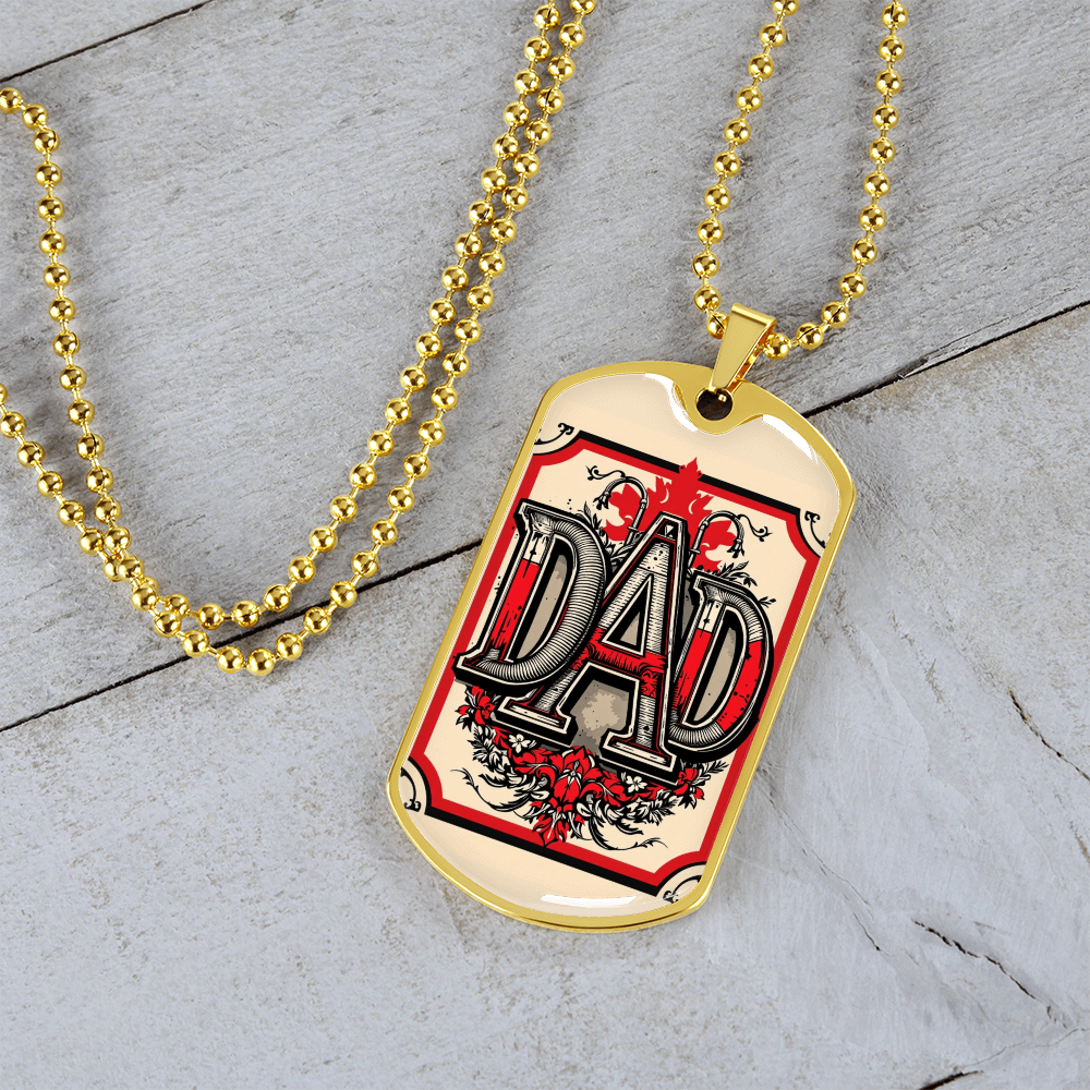 Father tag retirement gift personalized custom necklace fine jewelry