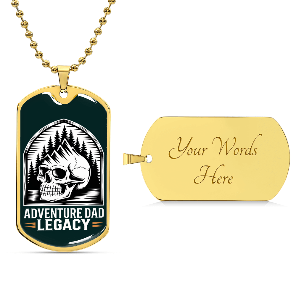 Father gift retirement personalized custom necklace tag