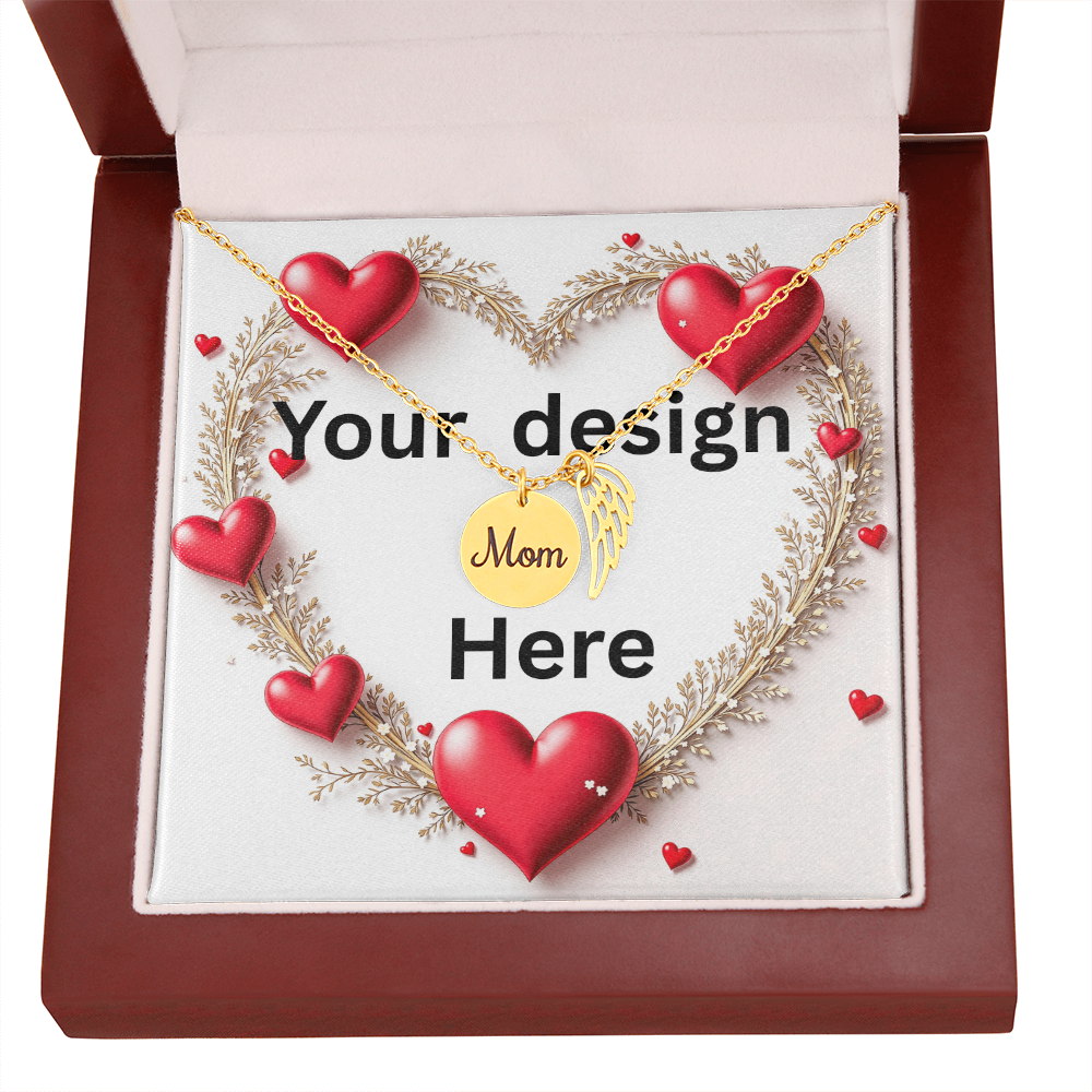 Valentine's Day Necklace and Custom Card Bundle - Personalized Jewelry | Wife Girlfriend Anniversary Gift