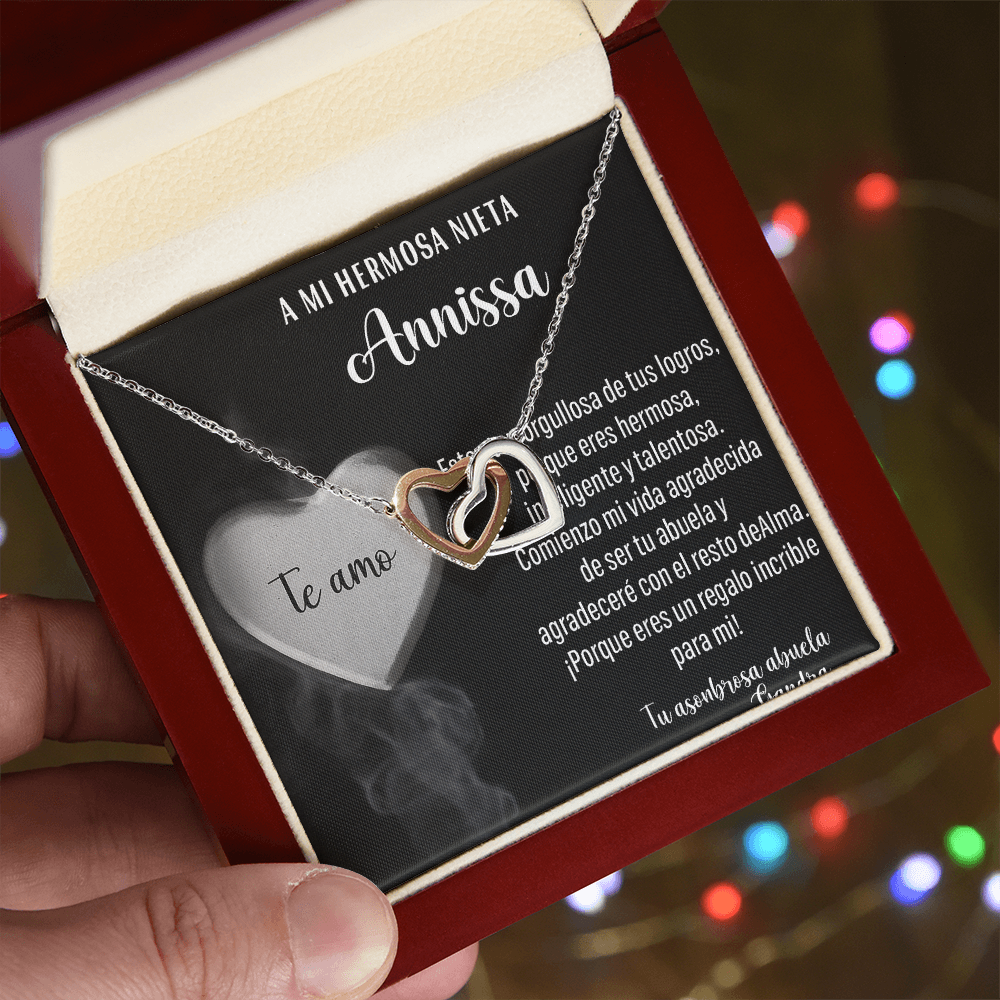 Interlocking Hearts Necklace (Yellow & White Gold Variants)