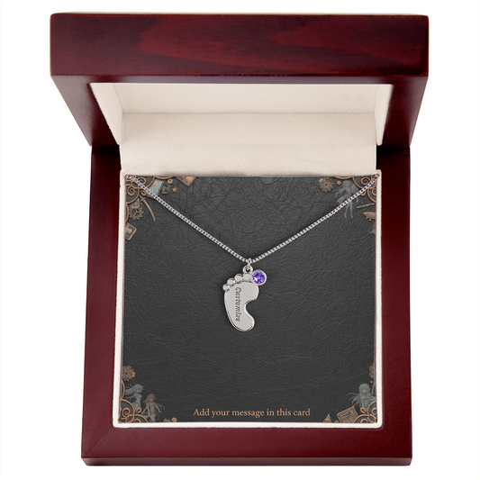 Engraved Valentine's Day Necklace with Custom Love Message Card | Gift for Husband Boyfriend Anniversary