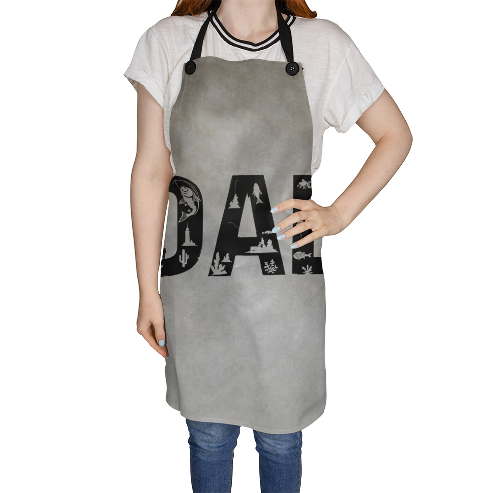 Dad's Denim Apron for Grilling and BBQ - Perfect Father's Day Gift