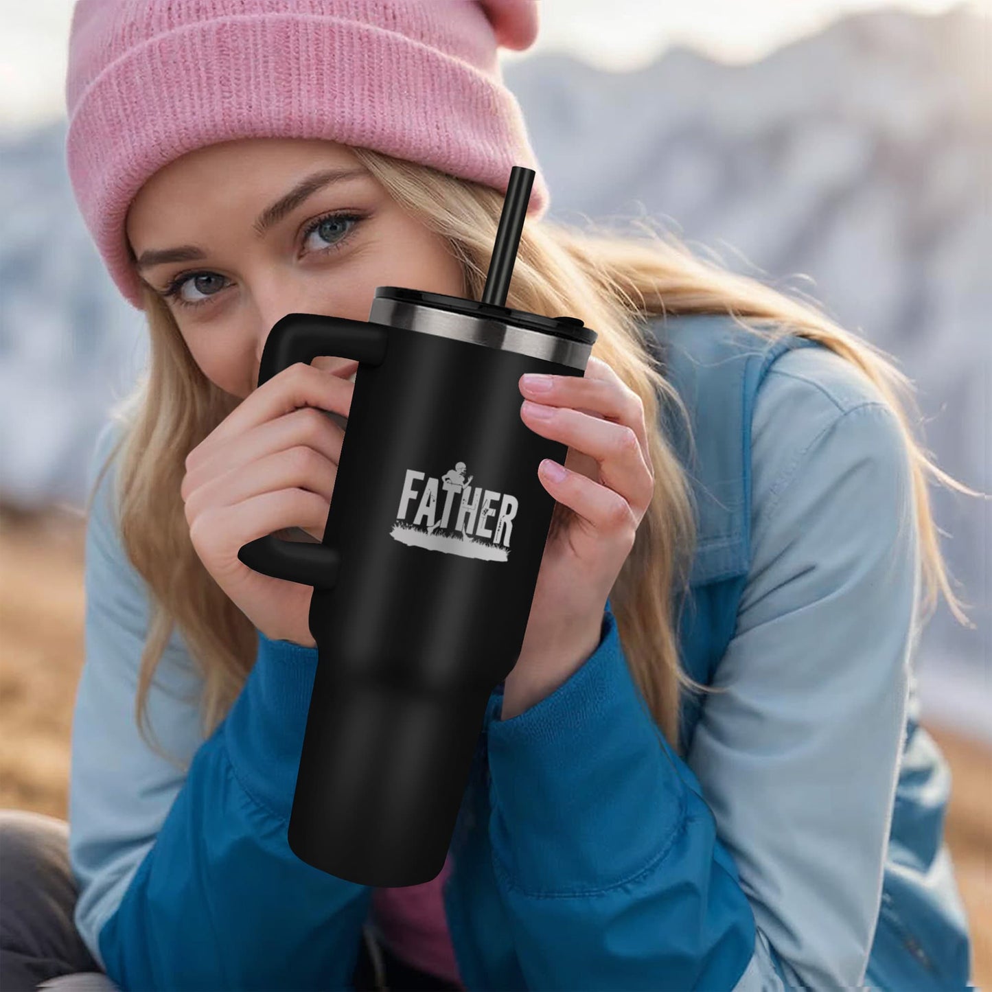 Custom Father's day gifts Tumbler Football 24+ice