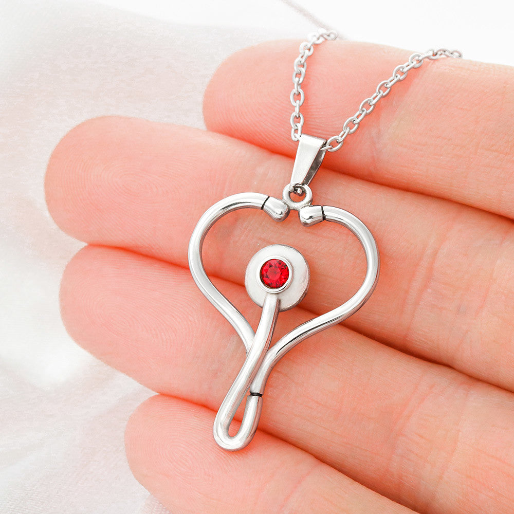 Custom Valentine's Day Necklace + Personalized Card Set | Gift for Girlfriend Wife Anniversary Birthday