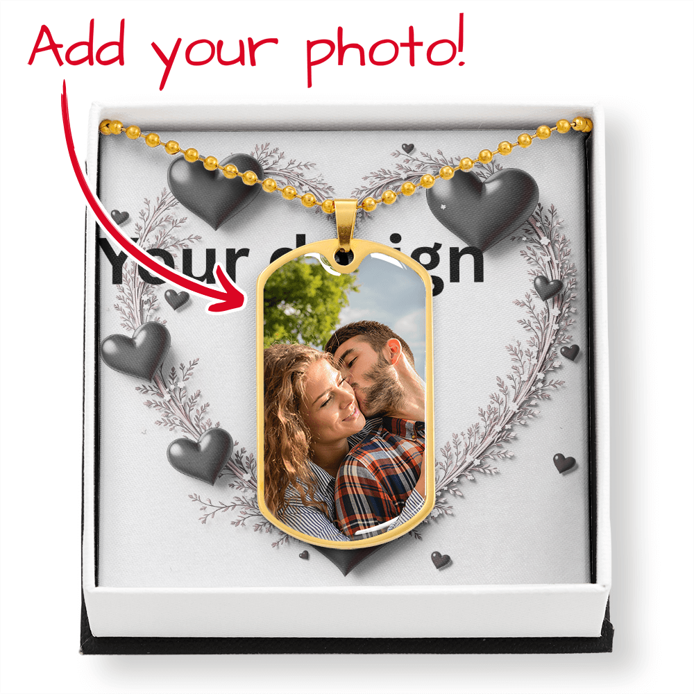 Personalized Valentine's Day engraved Necklace with Custom Message Card | Romantic Gift Wife Girlfriend Anniversary Birthday