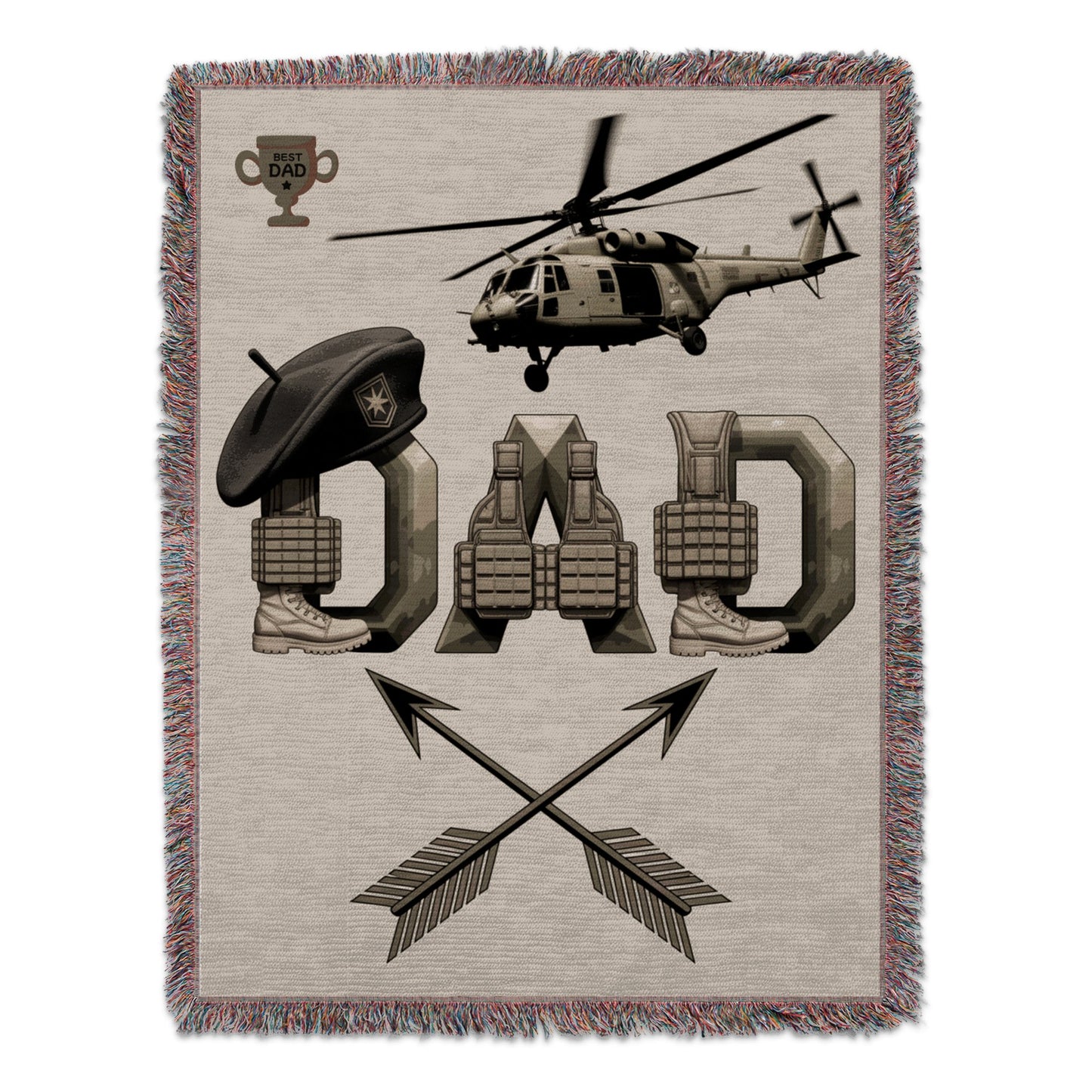 Best Dad Military Helicopter Themed Blanket product