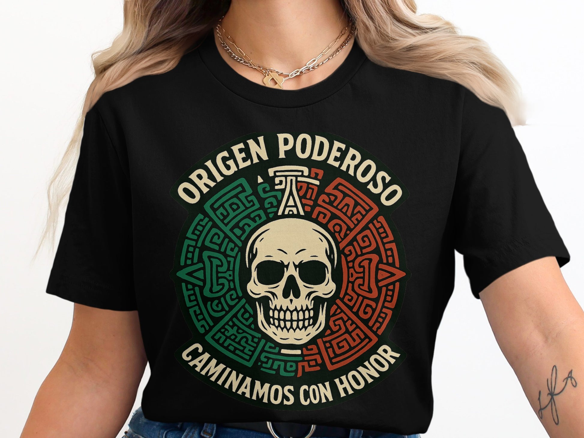 Origen Poderoso Caminamos Con Honor Skull T-Shirt product type