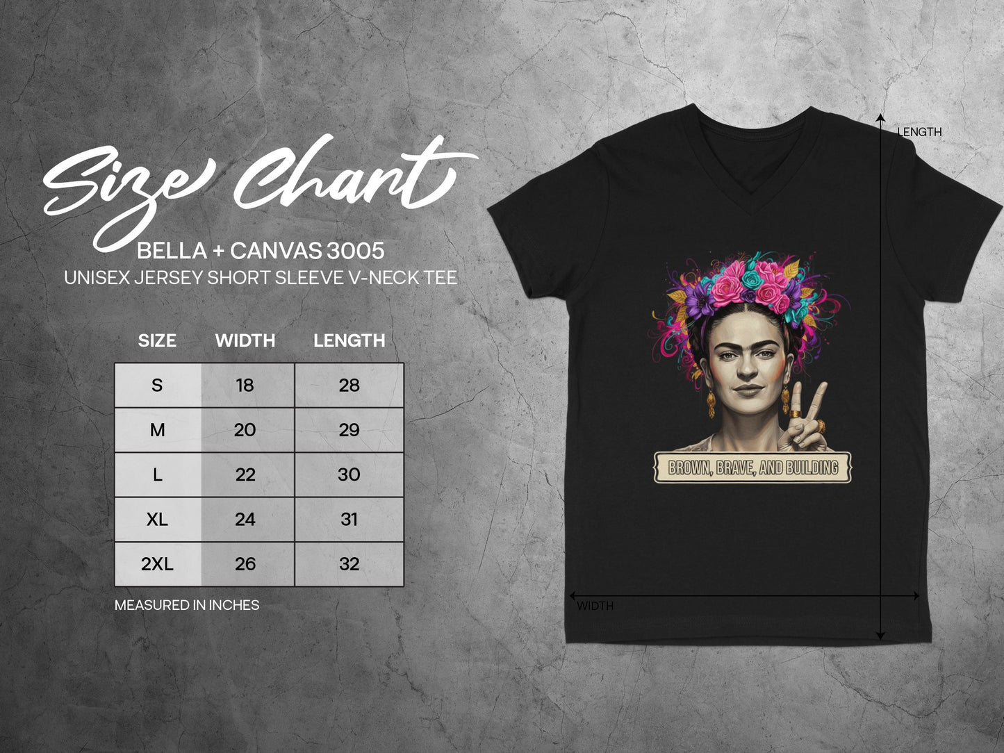 Brown Black and Building V Neck Tee