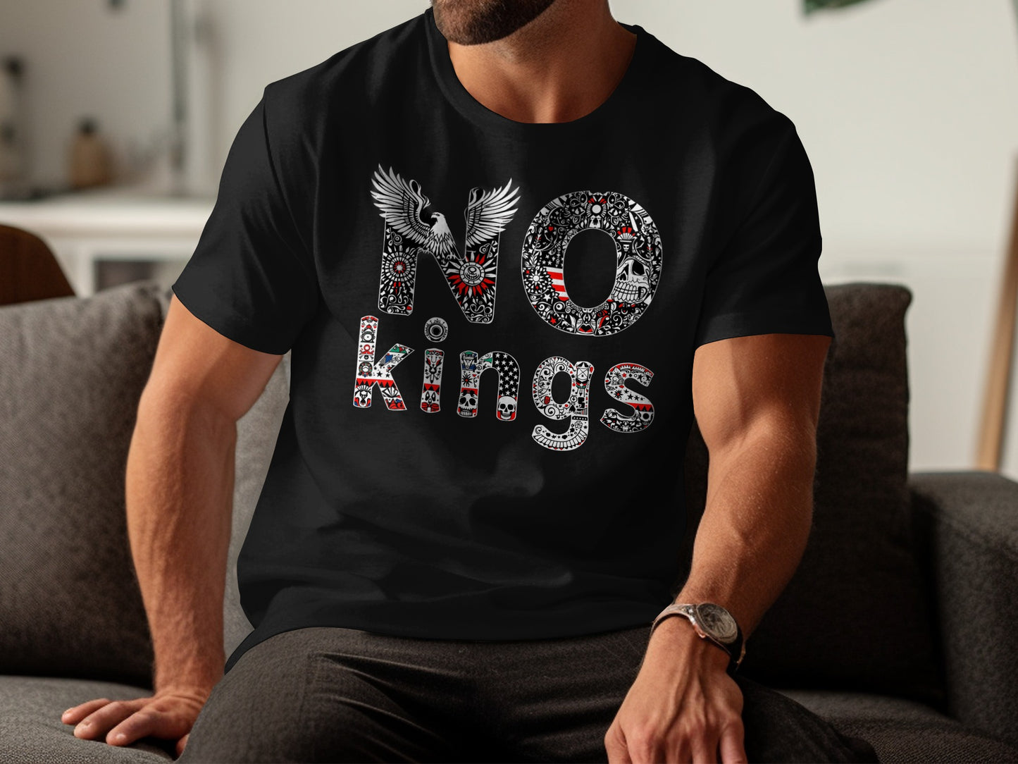 NO Kings Statement Shirt stylish graphic tee product