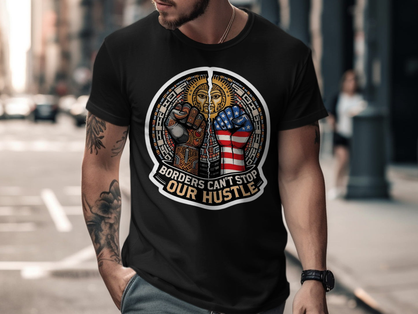 Borders Can't Stop Our Hustle T-shirt product