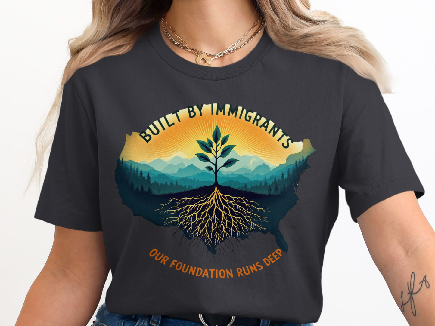 Built By Immigrants Our Foundation Runs Deep Shirt product type