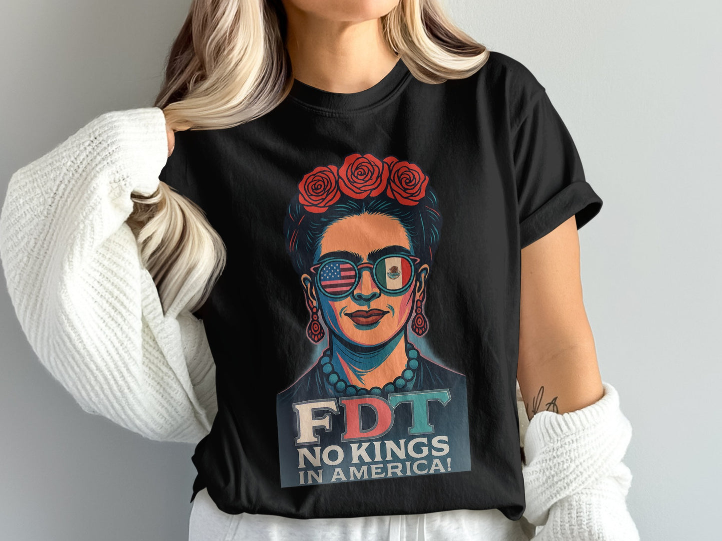 Vibrant FDT No Kings in America Statement Shirt product type