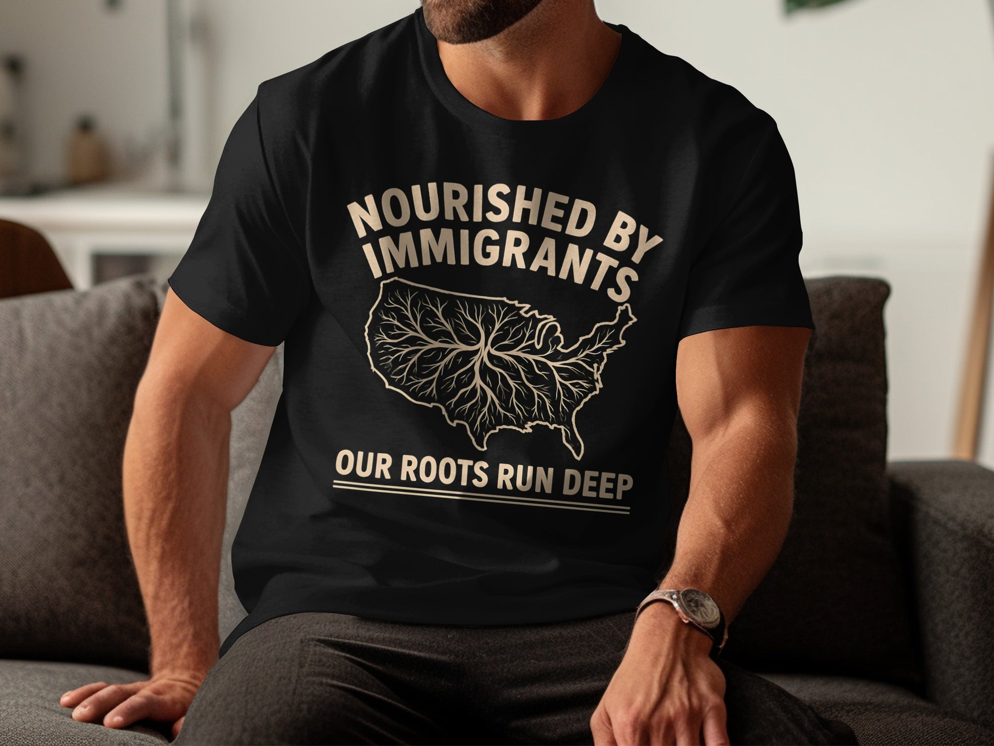 Nourished By Immigrants Our Roots Run Deep shirt product type