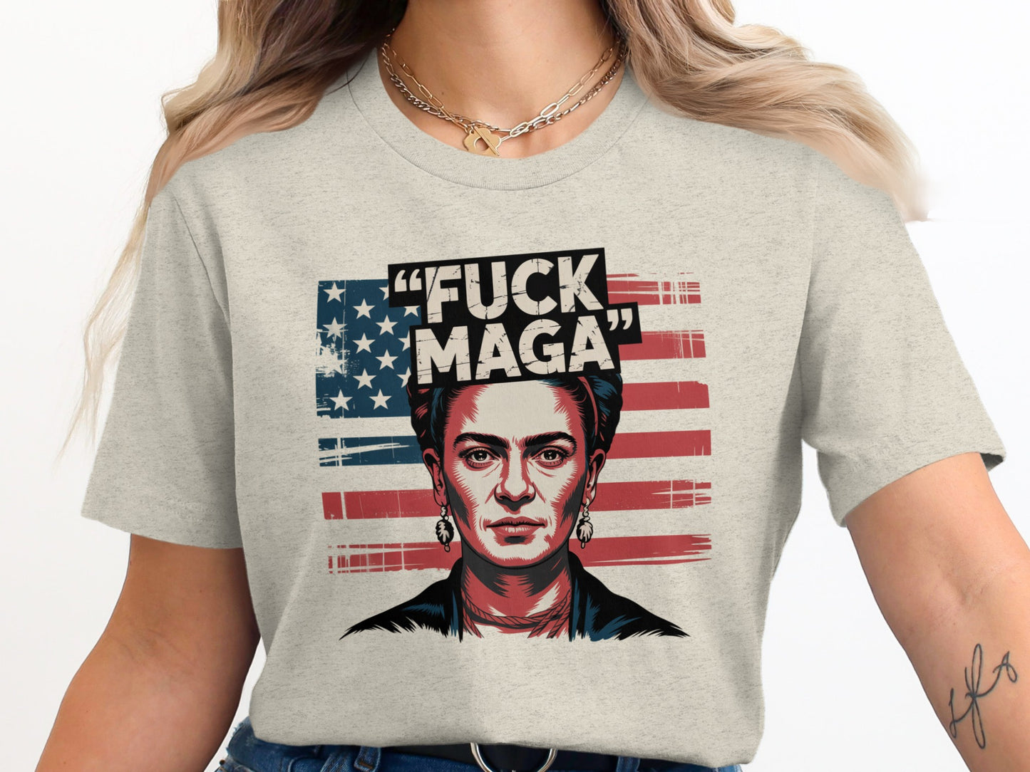 Frida Kahlo Fuck Maga Graphic Tee product