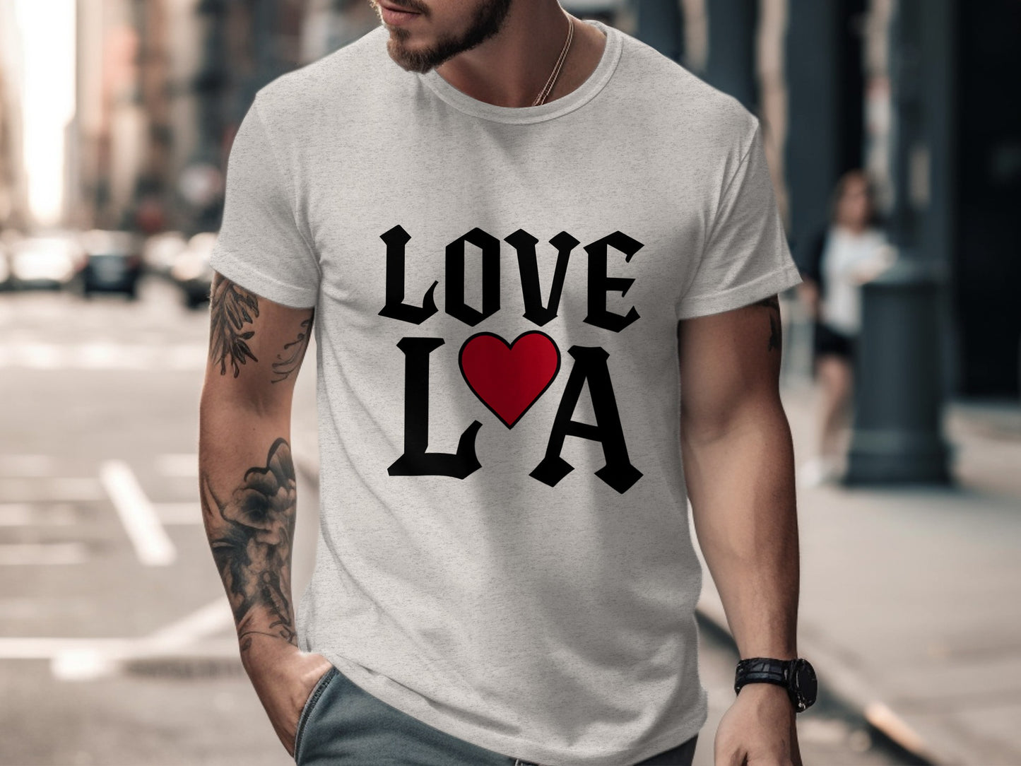 Love LA Heart Graphic Design T-Shirt product type