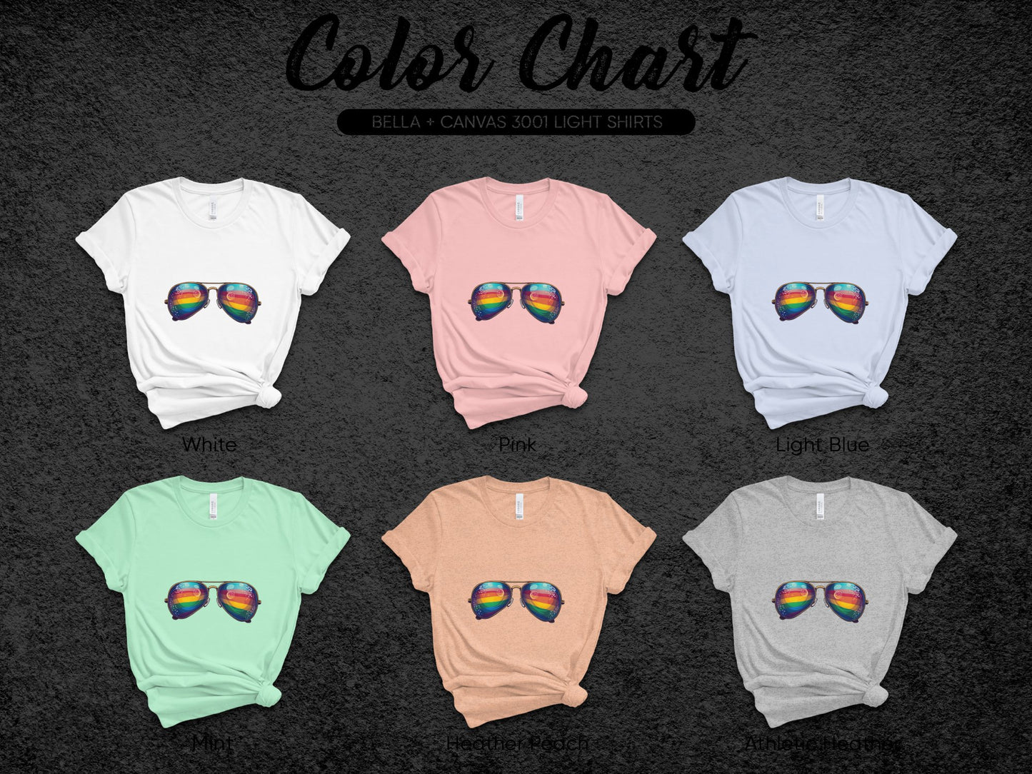 Rainbow Sunglasses Graphic Design Shirts product type