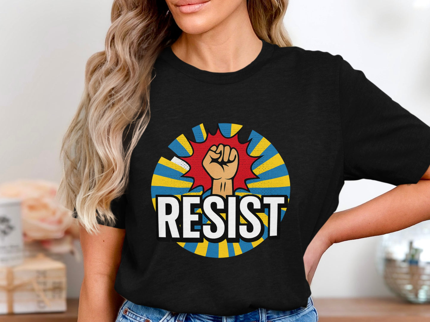 Resist Graphic Print T-Shirt Revolutionary Design product