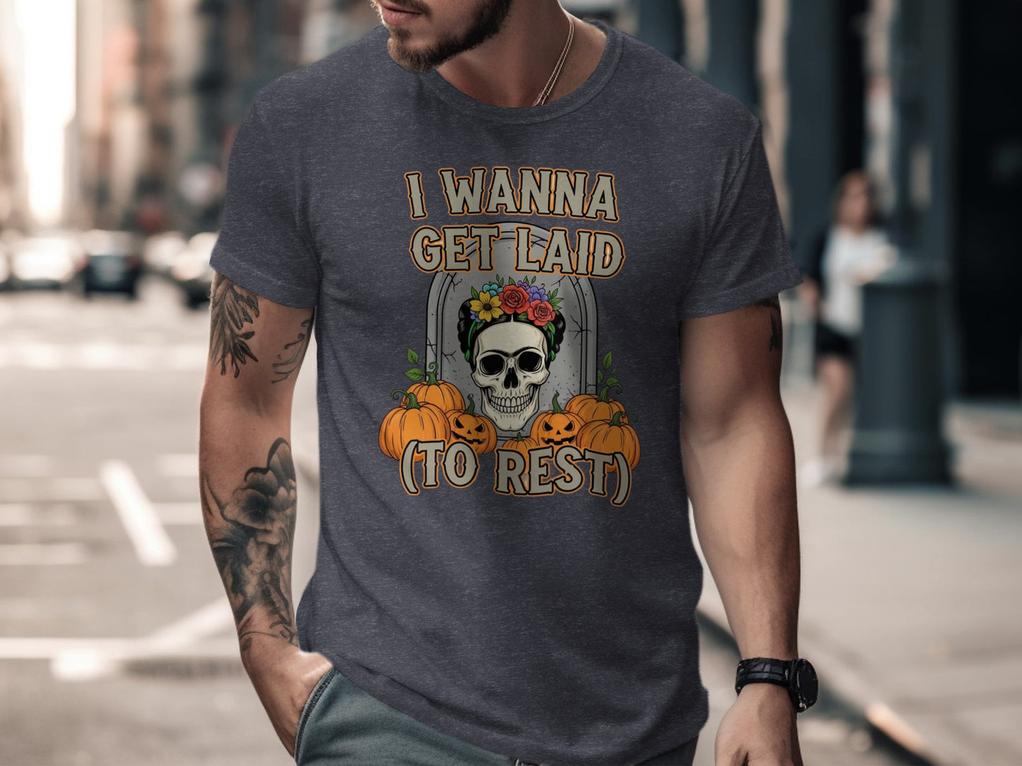 I Wanna Get Laid To Rest Humorous Halloween Shirt