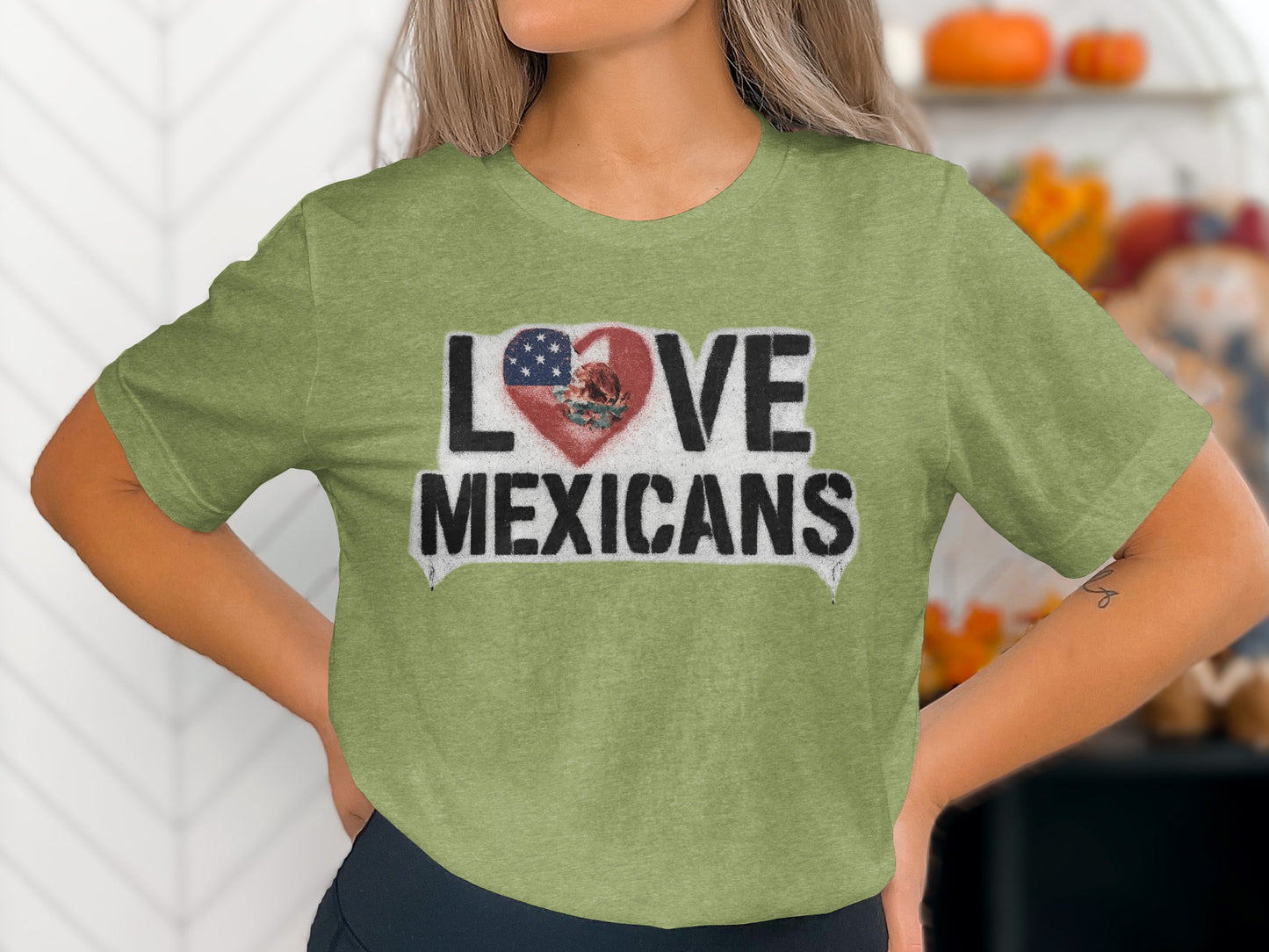 Love Mexicans Heart Graphic Tee shirt product