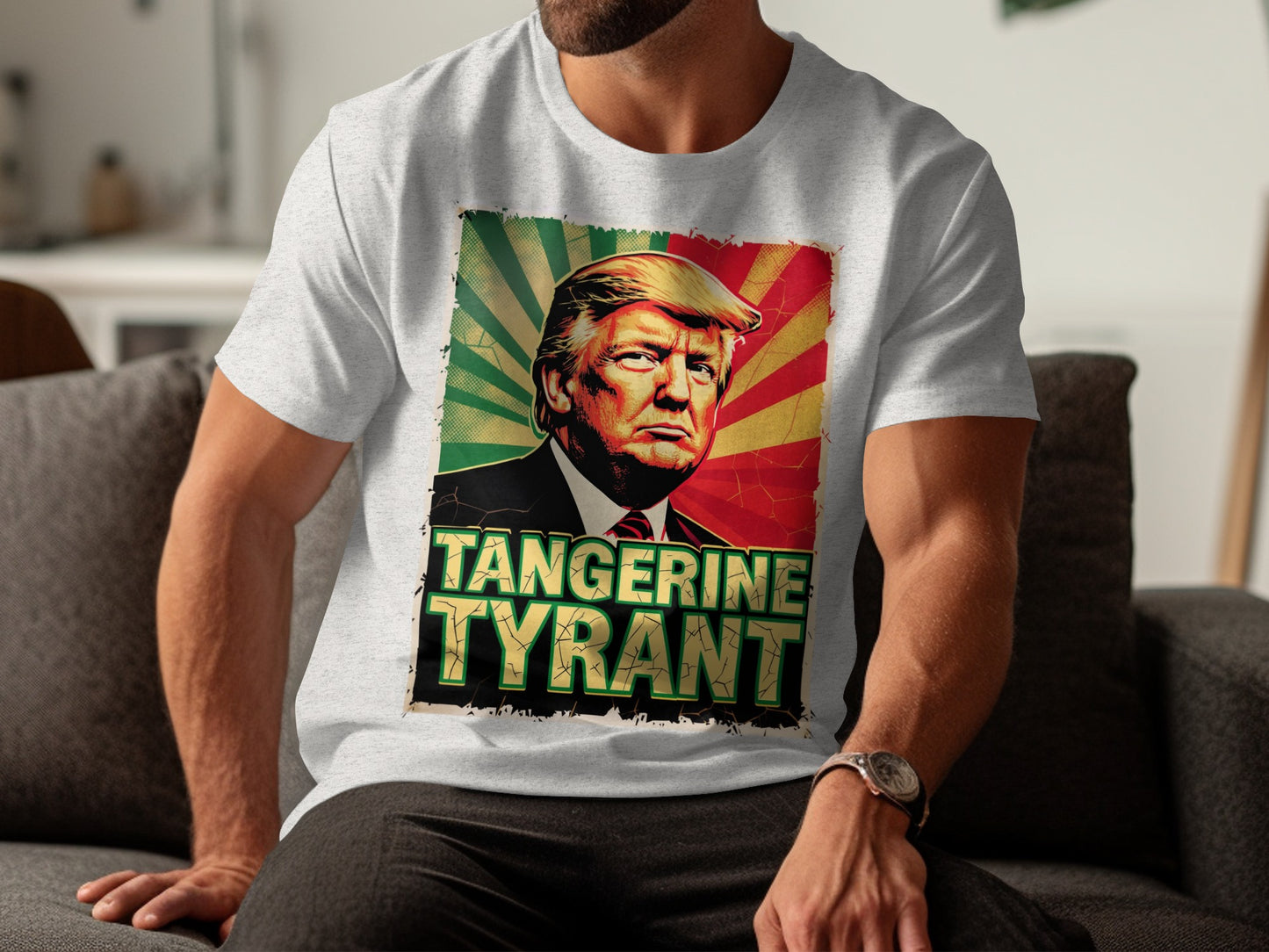 Vibrant Tangerine Tyrant Graphic T-Shirt Product