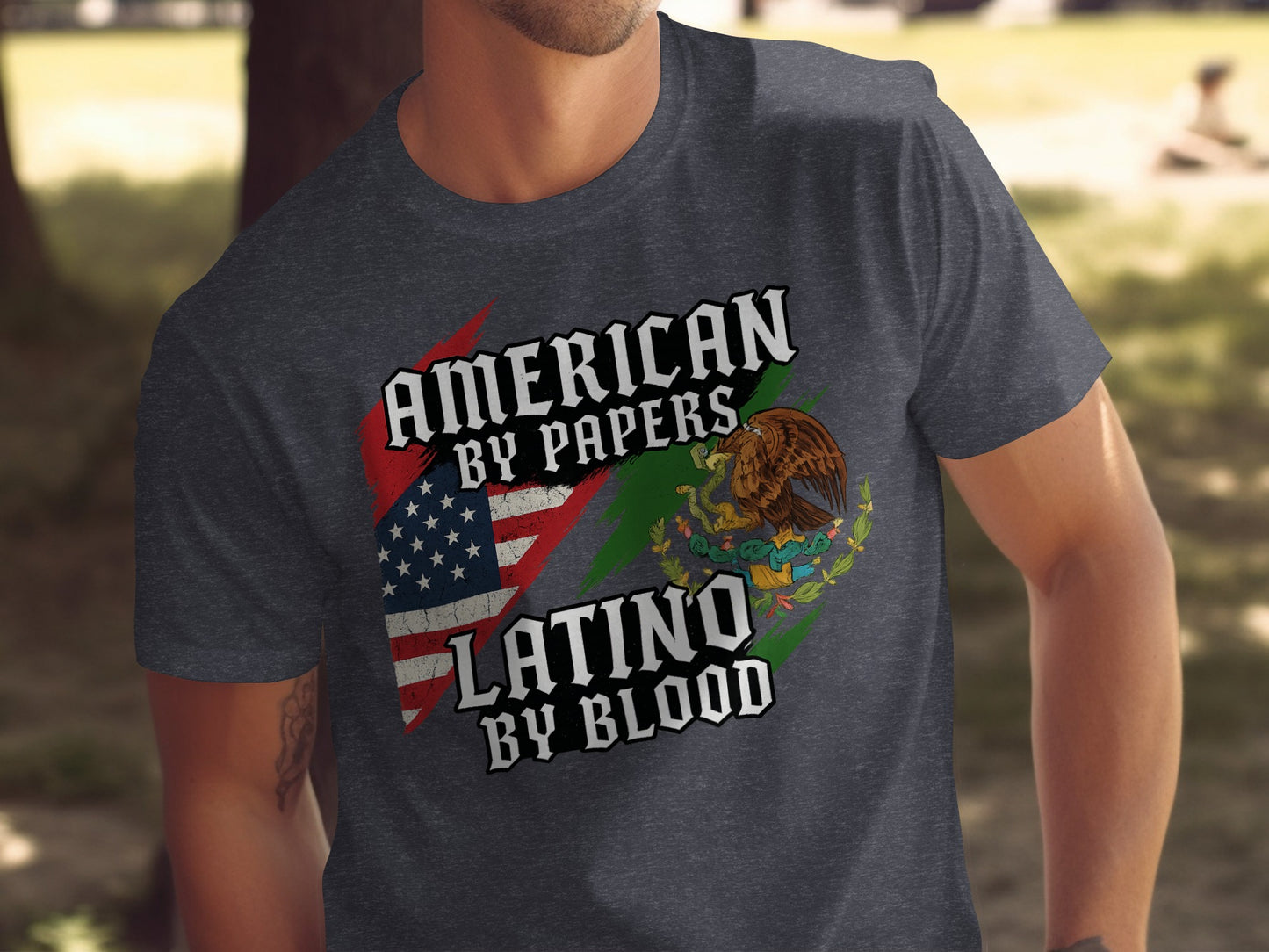 American By Papers Latino By Blood T-shirt product
