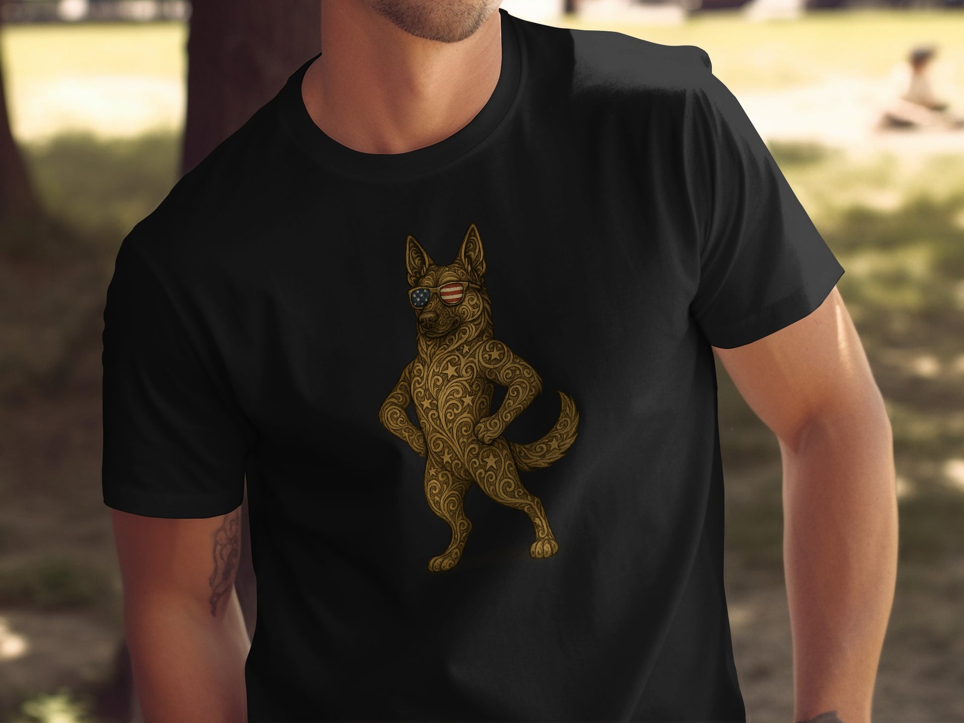 Artistic Intricate Design Dog Wearing Sunglasses t-shirt product type