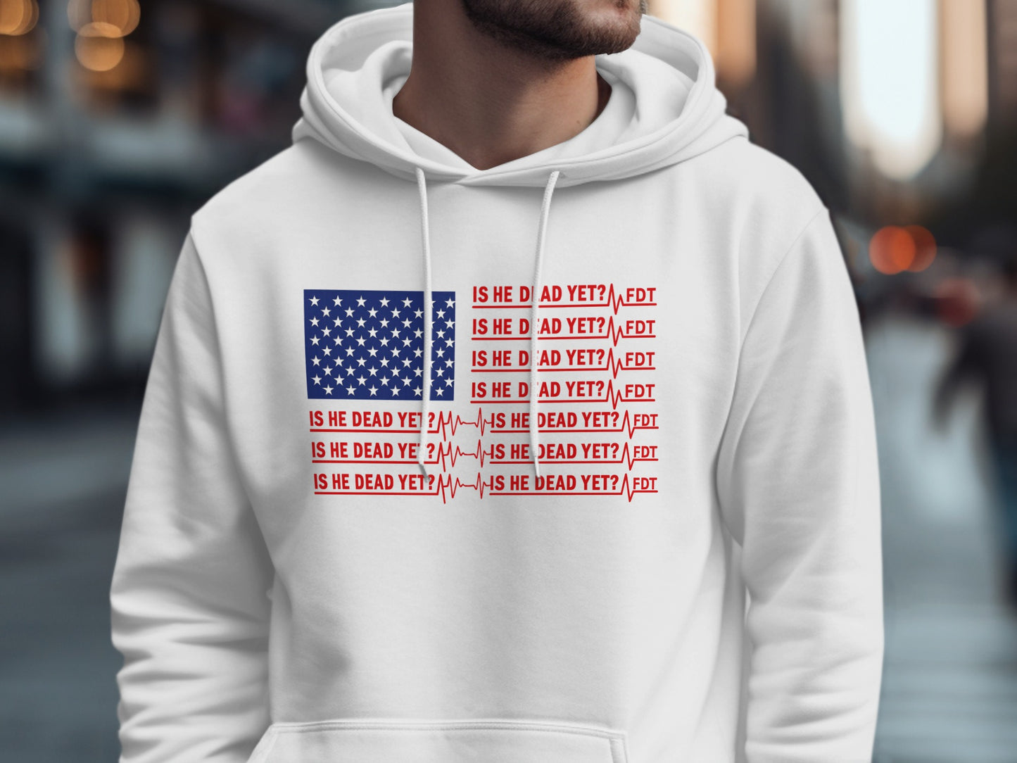 American Flag Is He Dead Yet FDT Hoodie product