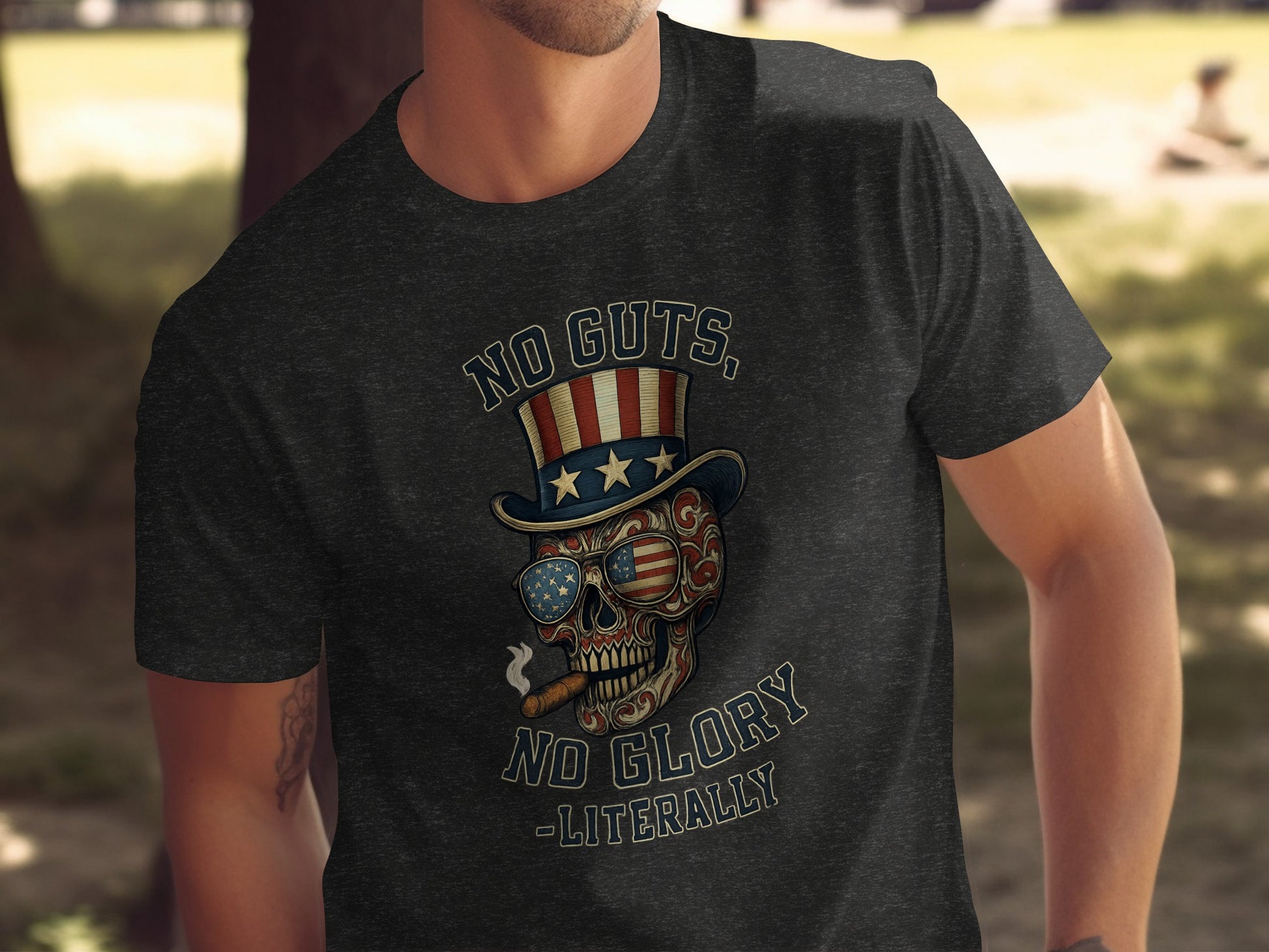 No Guts No Glory Literally Patriotic Skull product
