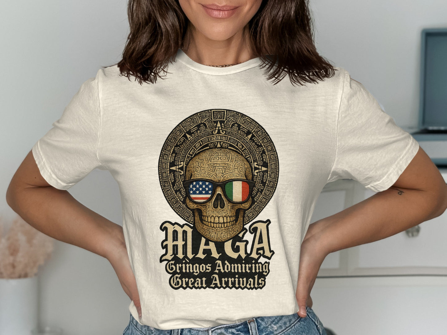 MAGA Gringos Admiring Great Arrivals graphic tee product type