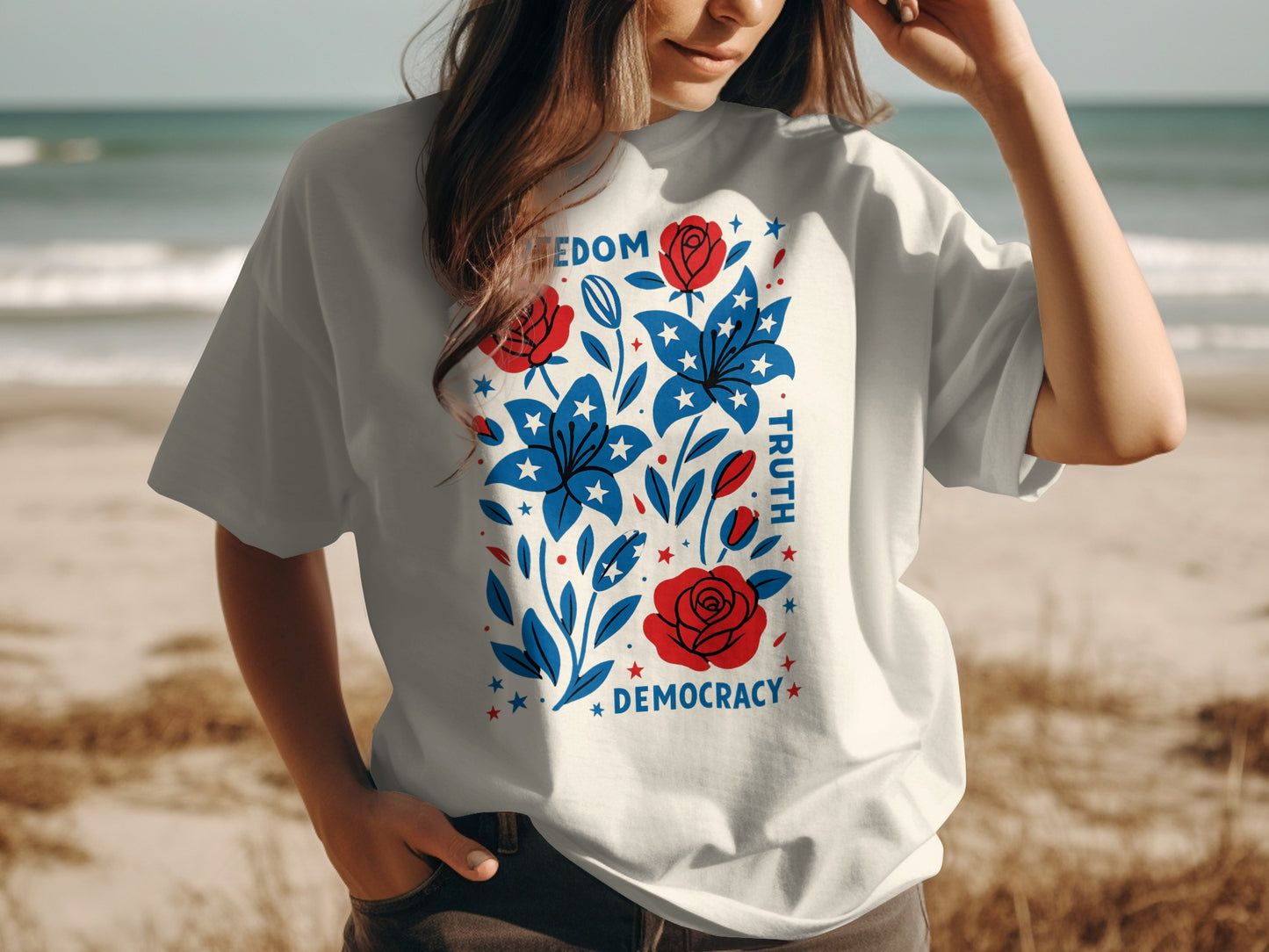 Freedom Truth Democracy Graphic Tee product type