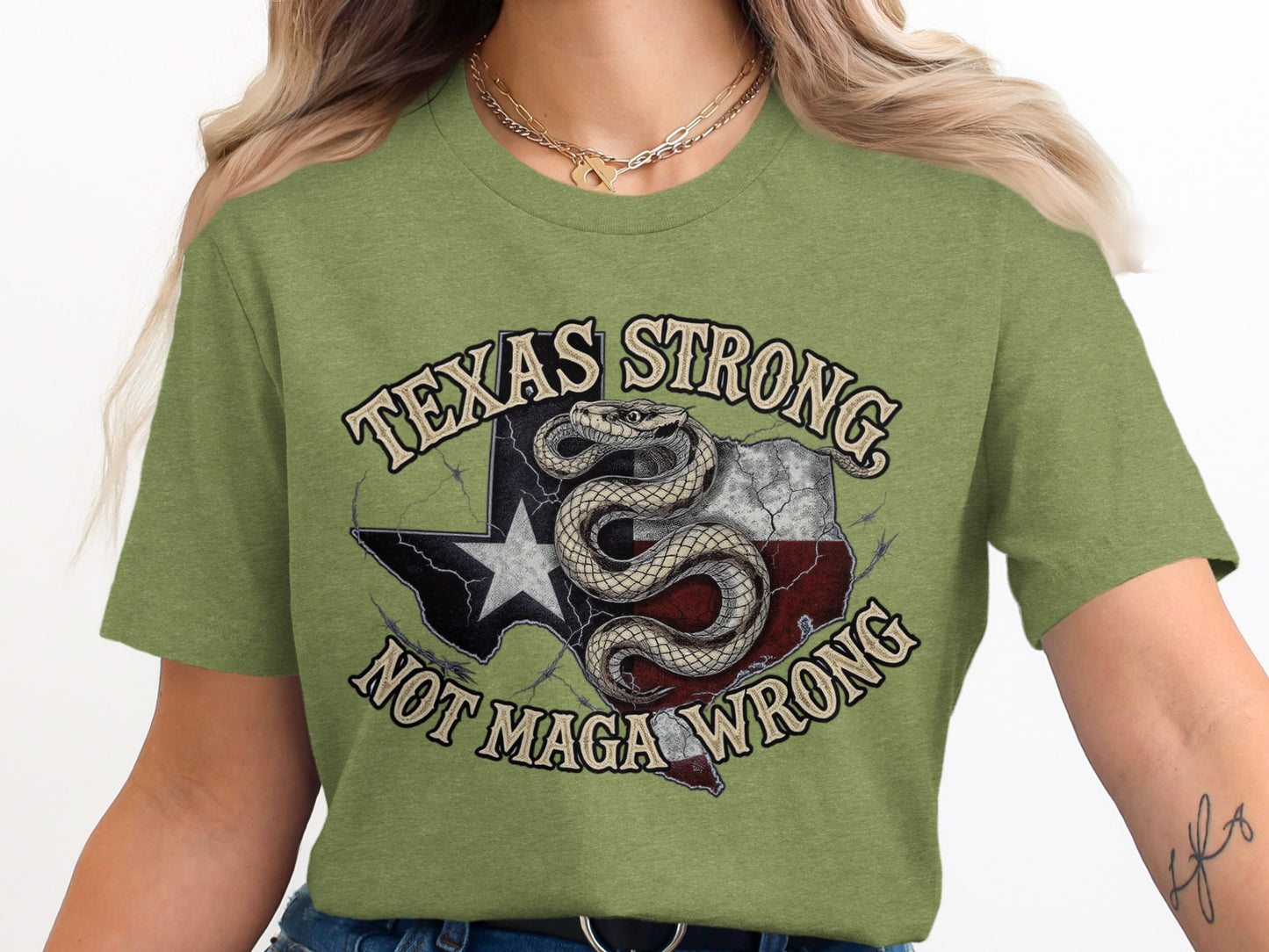 Texas Strong Not Maga Wrong Graphic T-shirt product