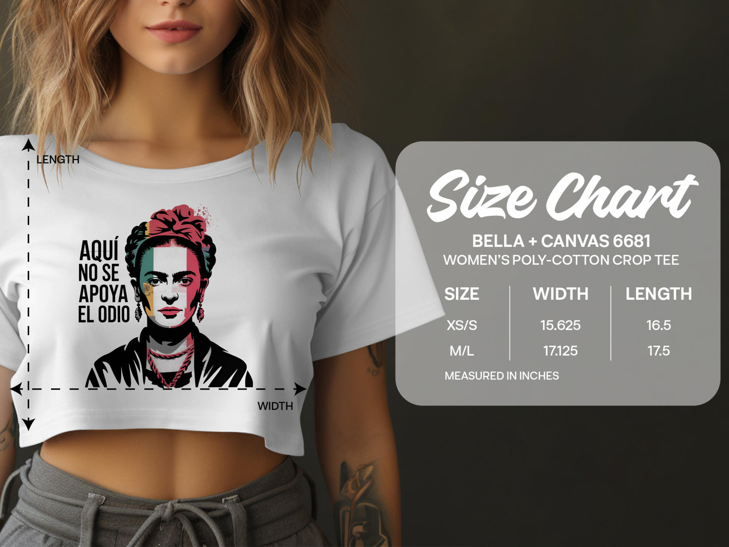 Aqui no se apoya el odio crop tee product