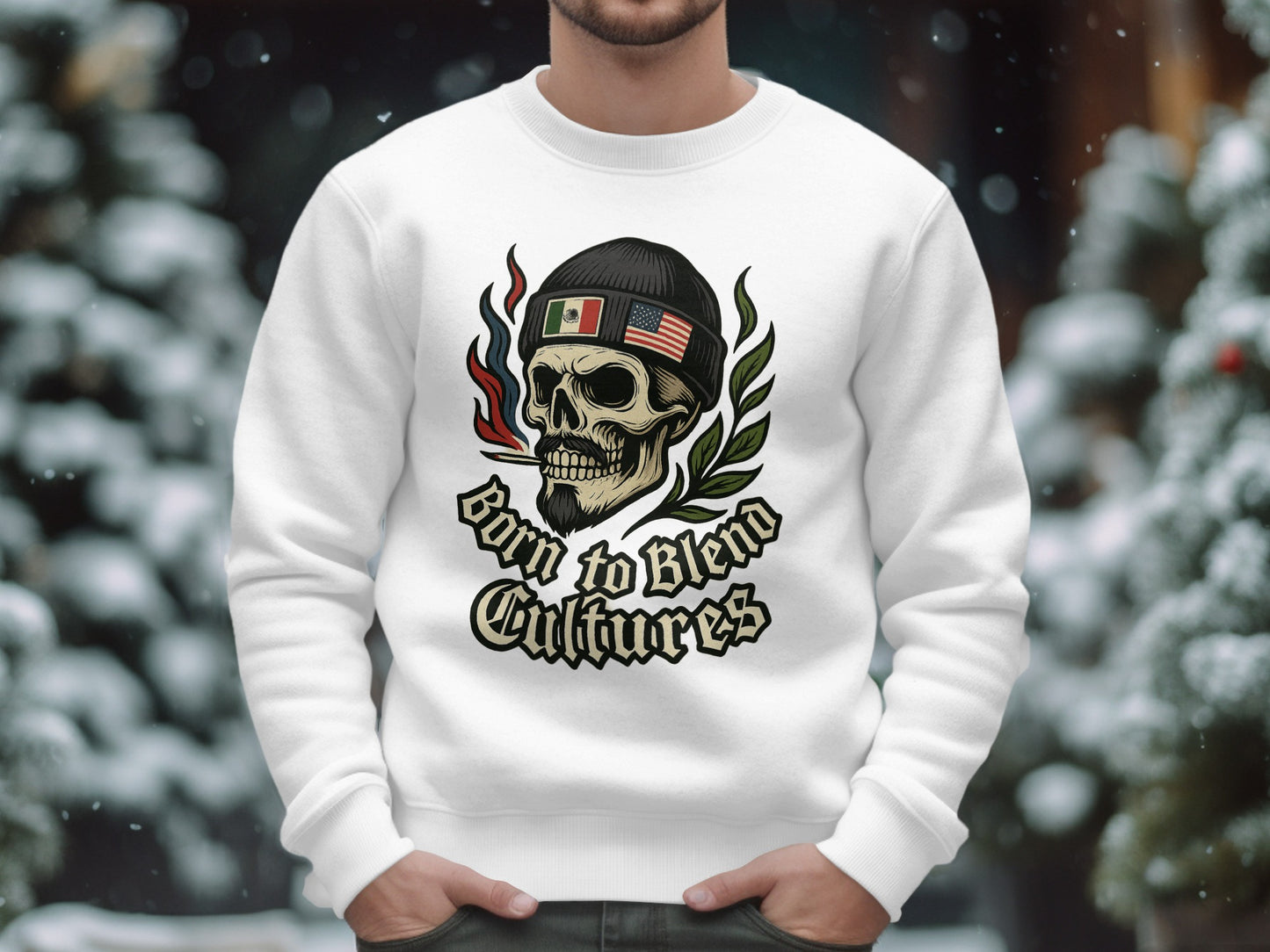 Born to Blend Cultures Skull Graphic Sweatshirt product type