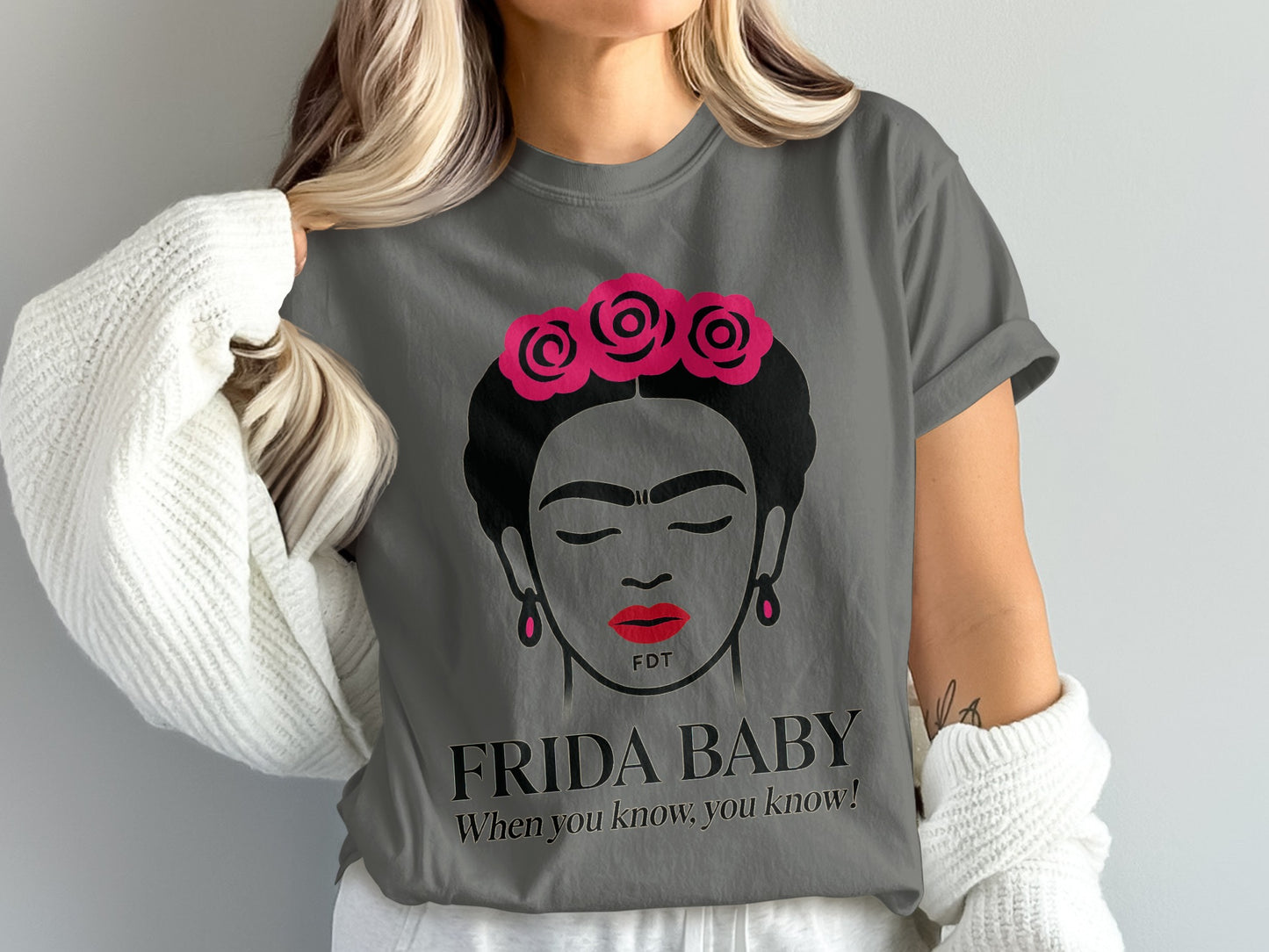 Frida Baby Graphic Tee Solid Color Apparel Product