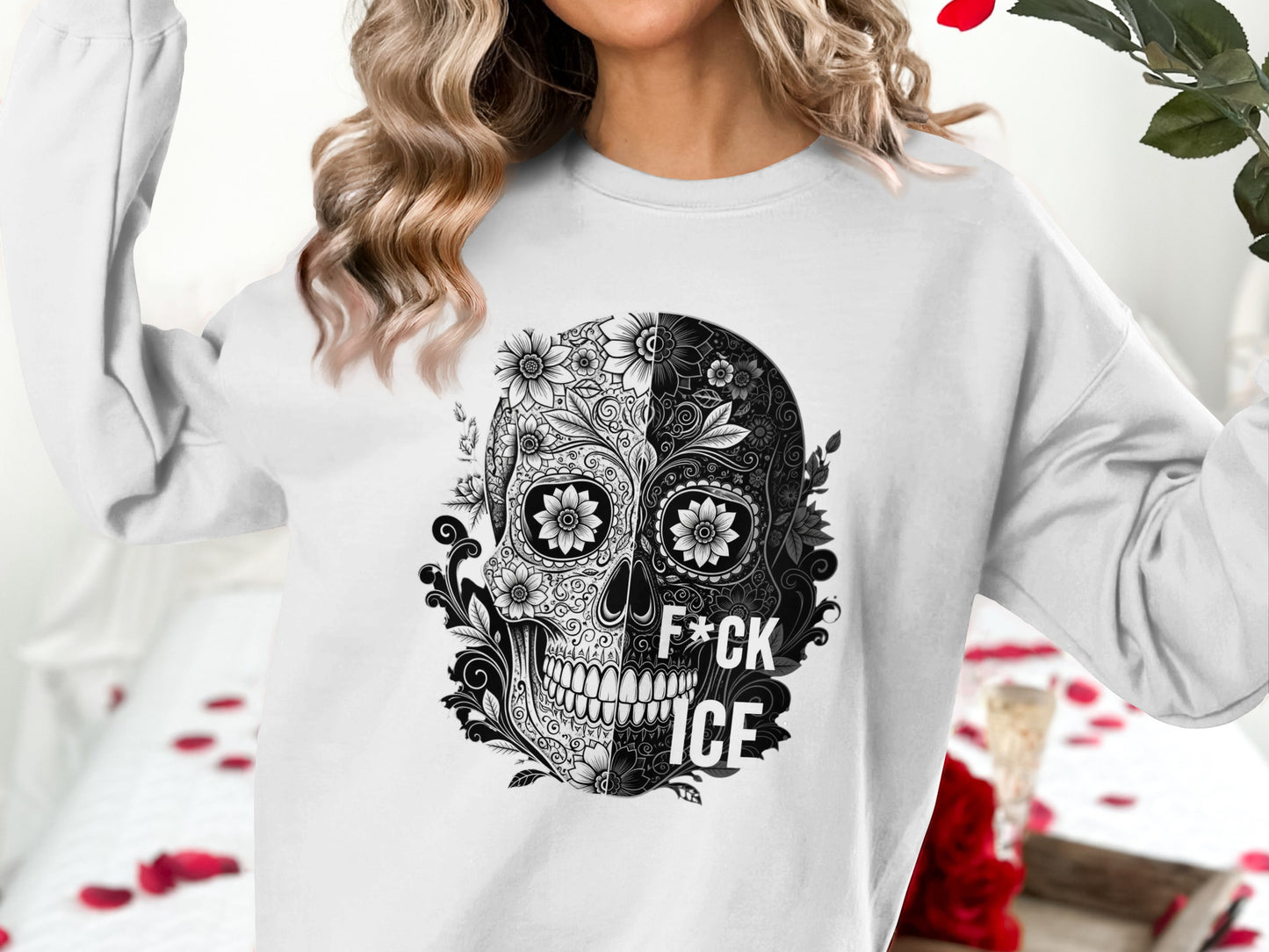 Floral Skull F*ck Ice Graphic Long Sleeve product