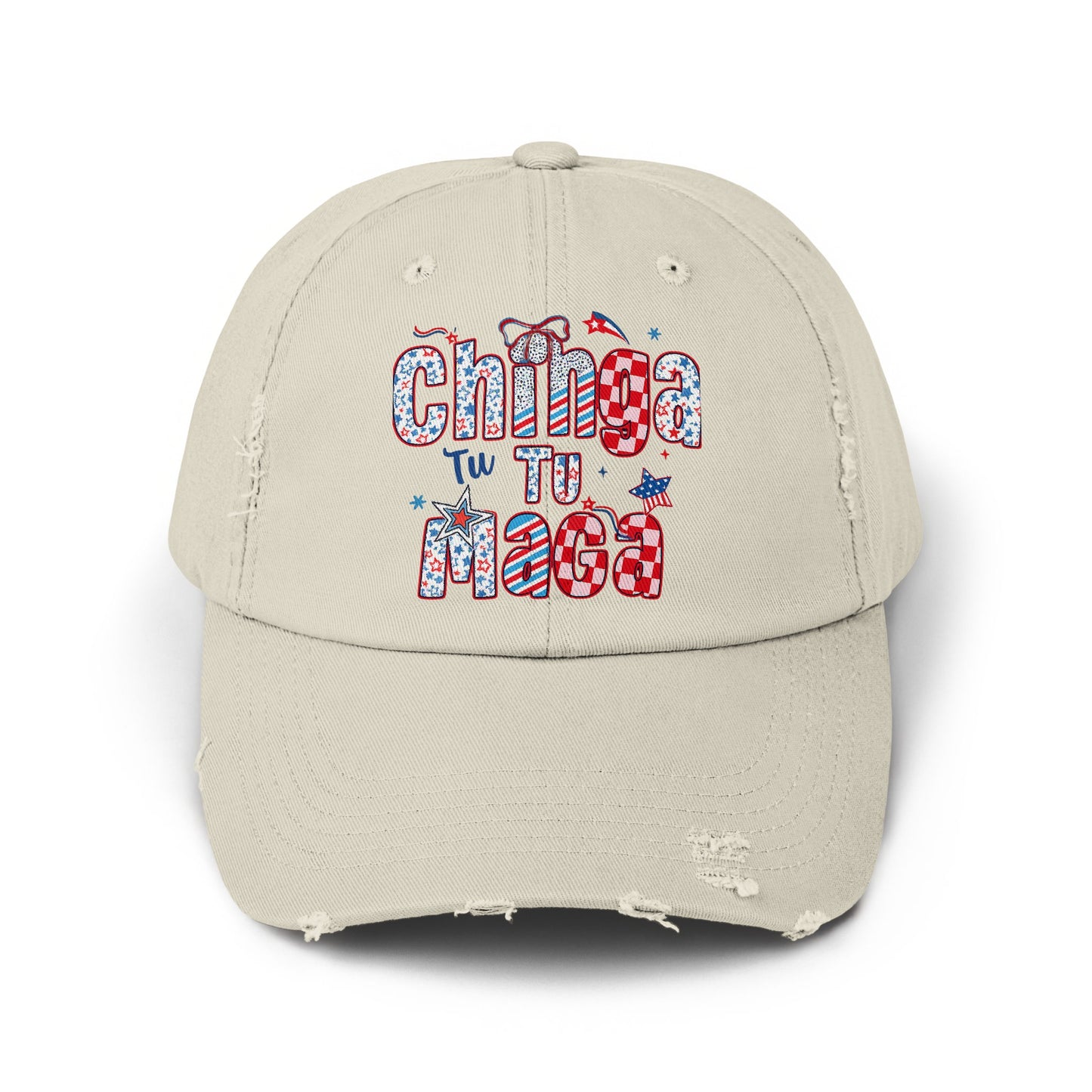 Stylish Distressed Chinga Tu Tu Maga Hat product