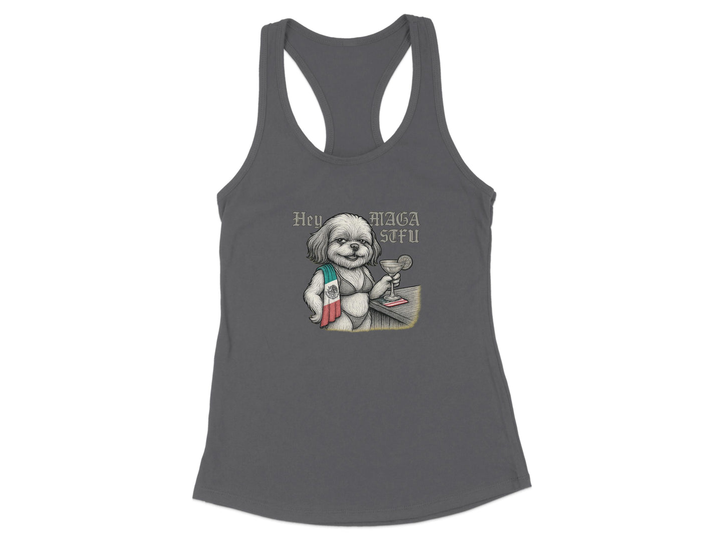 Funny Dog in Mexican Costume Tank Top product type