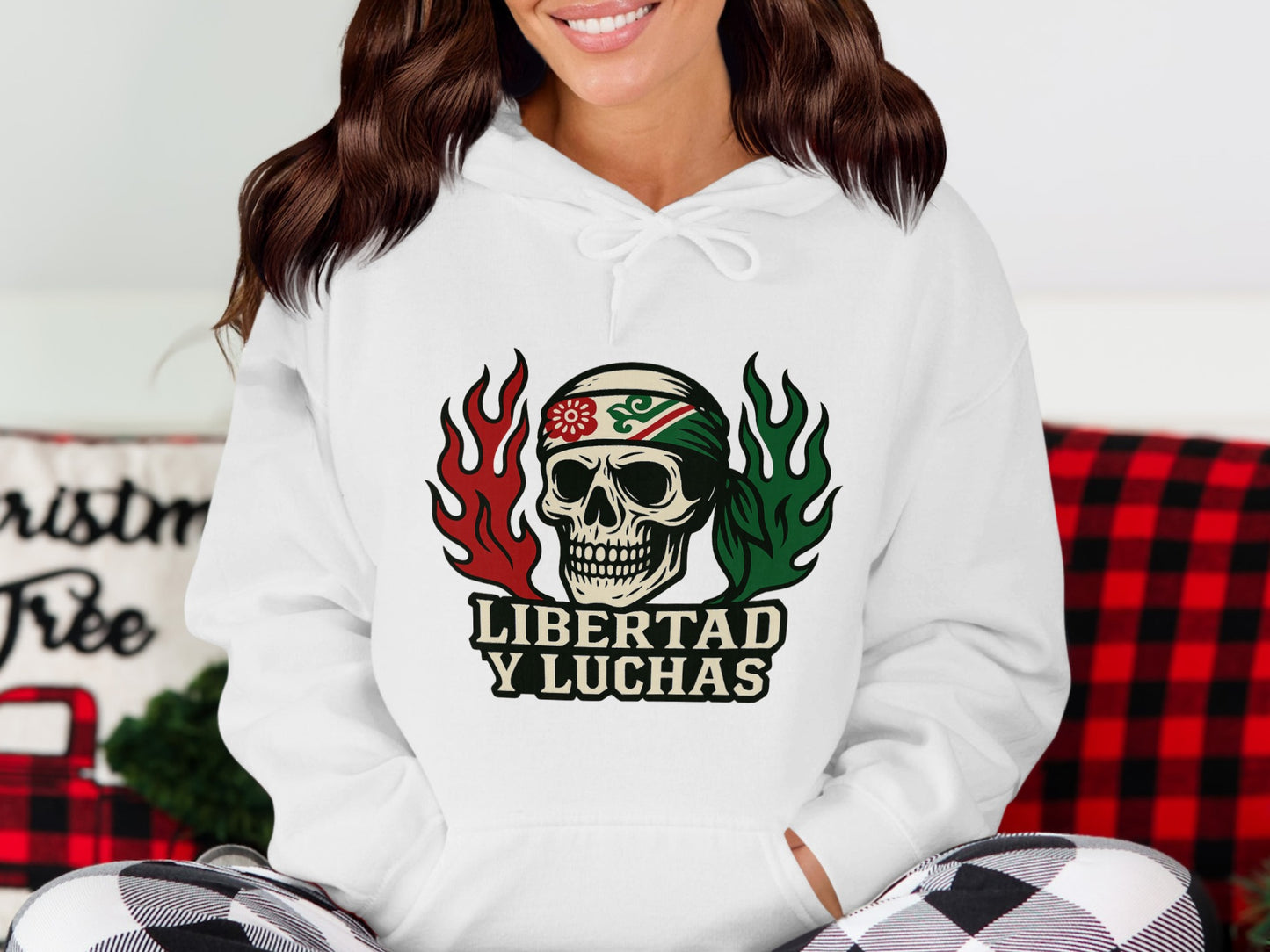 Libertad Y Luchas Skull Flame Graphic Hoodie product