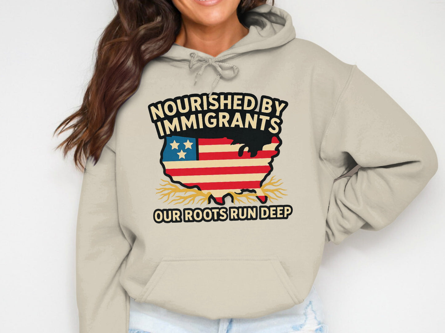 Nourished By Immigrants Our Roots Run Deep Hoodie product type